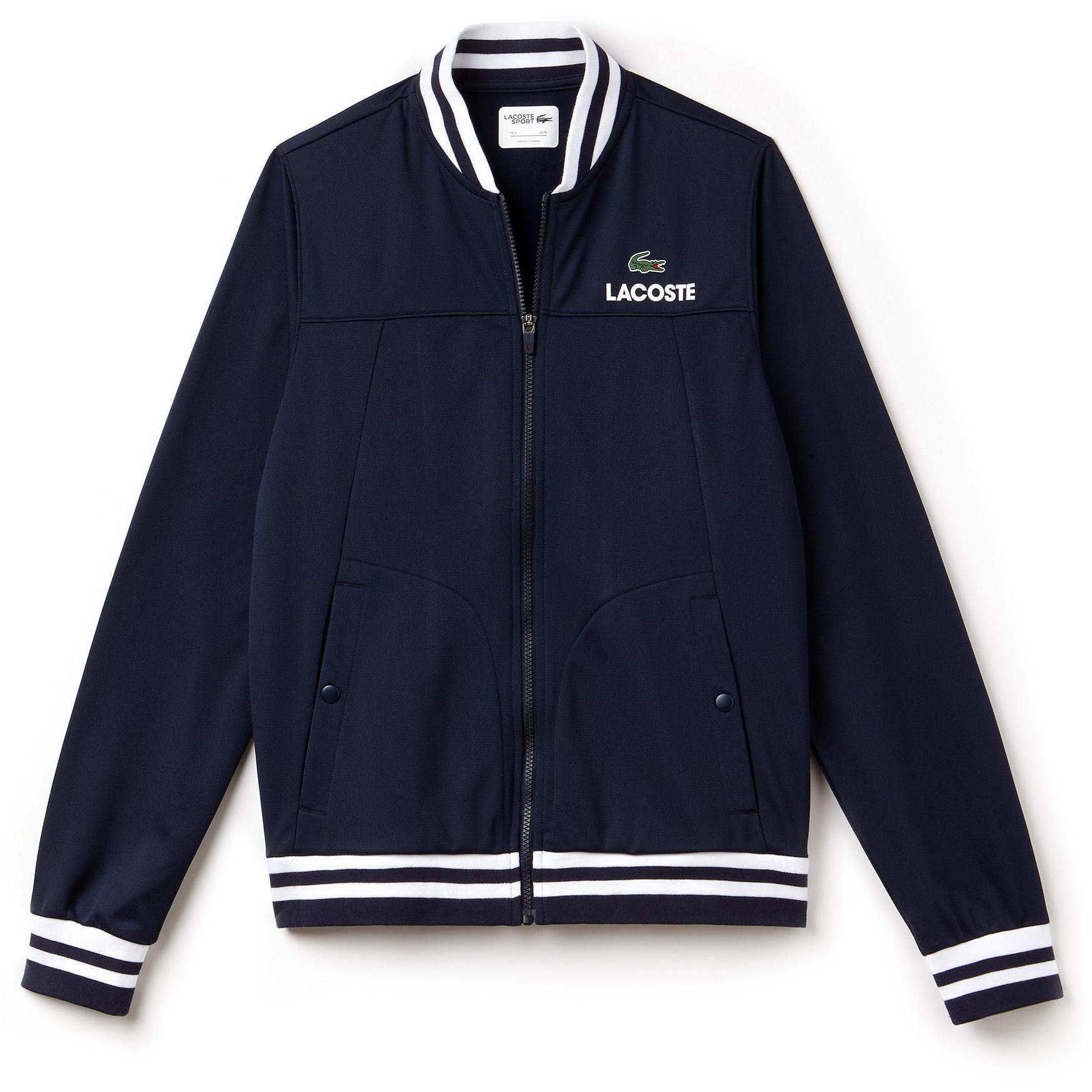 lacoste full zip jacket navy