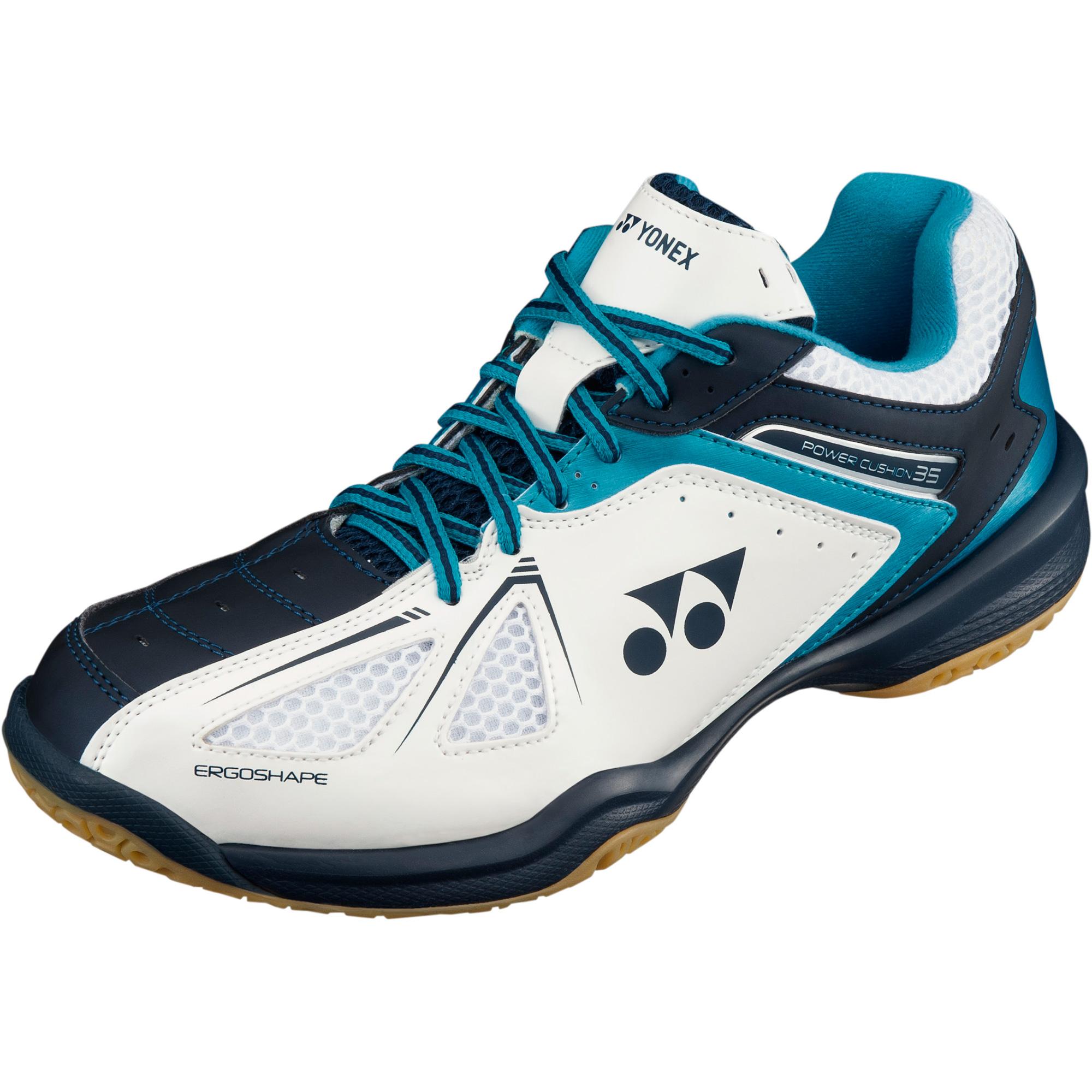 Yonex Mens Power Cushion SHB 35 Badminton Shoes - White/Blue ...