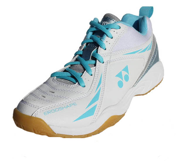 Yonex SHB 60LU Womens Badminton Shoes - White/Light Blue - Tennisnuts.com