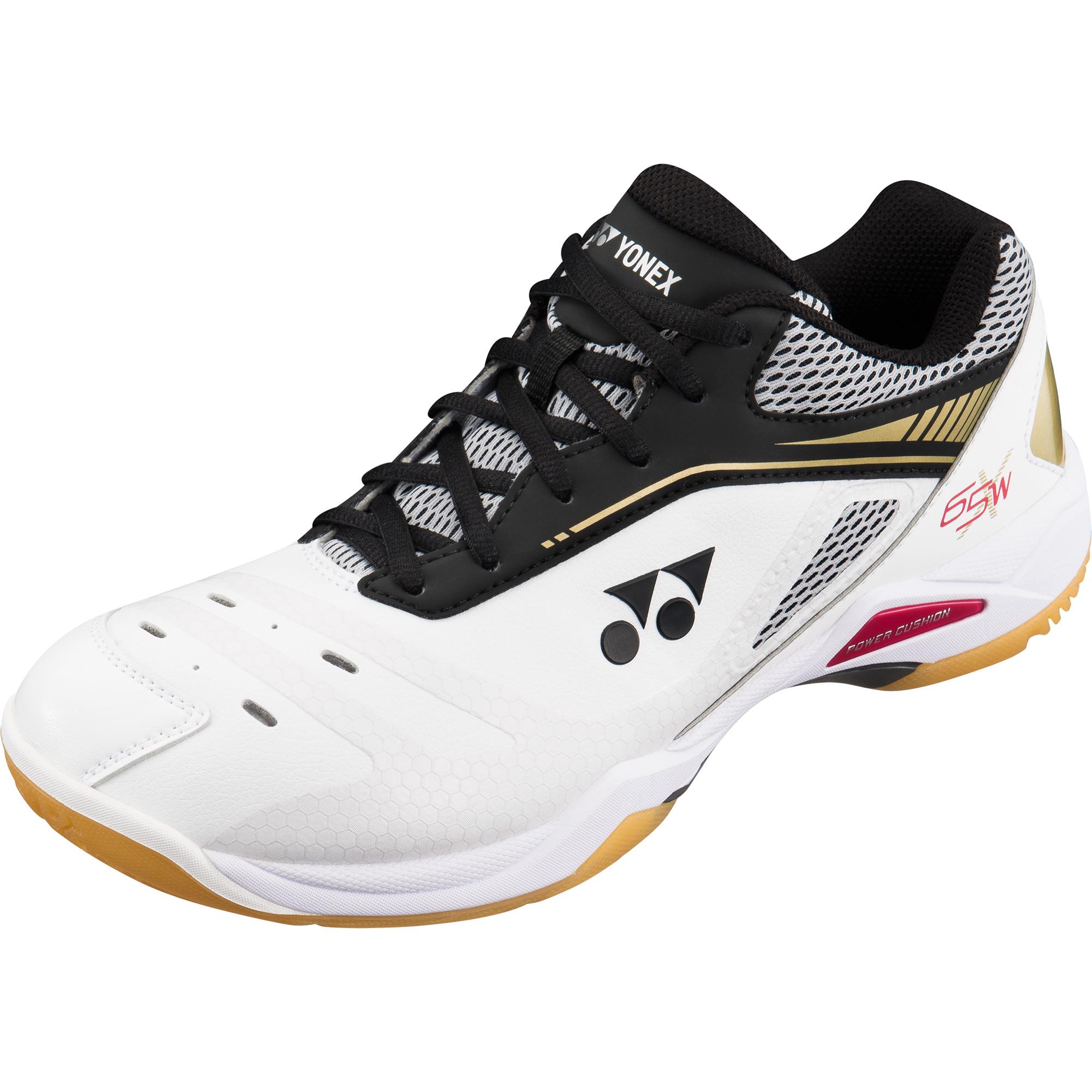 Yonex Mens Power Cushion 65 X Wide Badminton Shoes - White/Gold ...