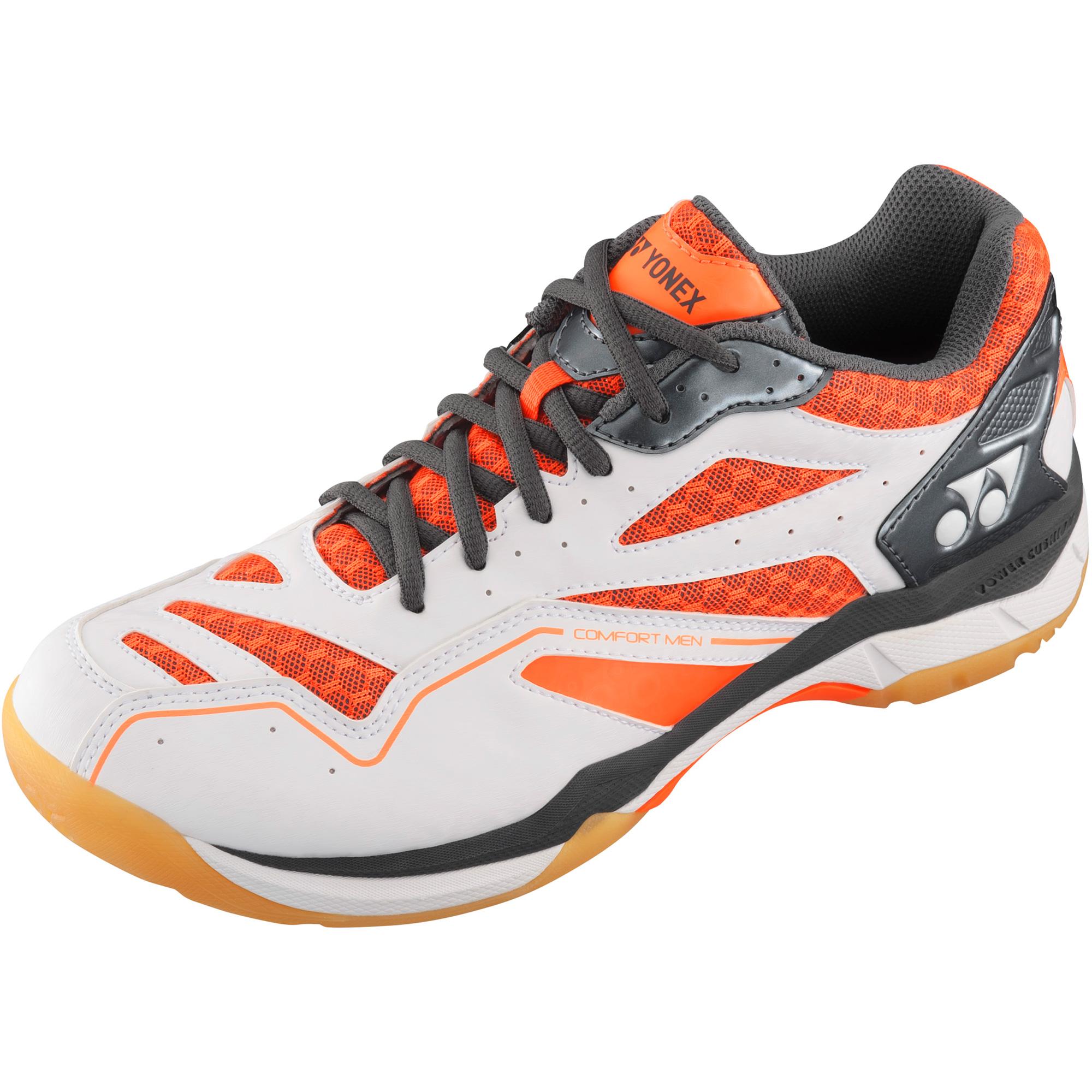 Yonex Mens Power Cushion SHB Comfort Badminton Shoes - Orange/White ...