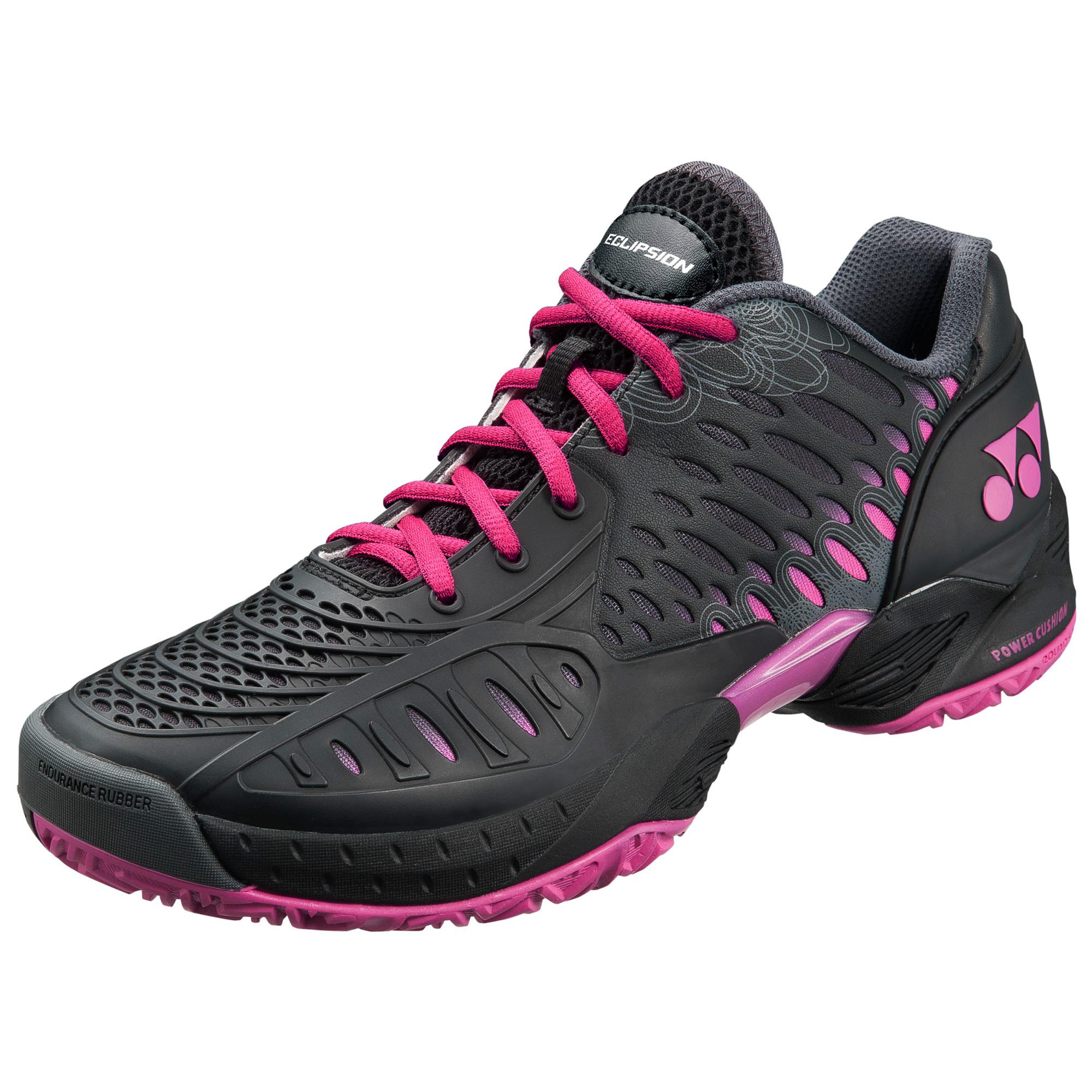 Yonex Mens SHT-ECLIPSION Tennis Shoes - Black/Pink ...