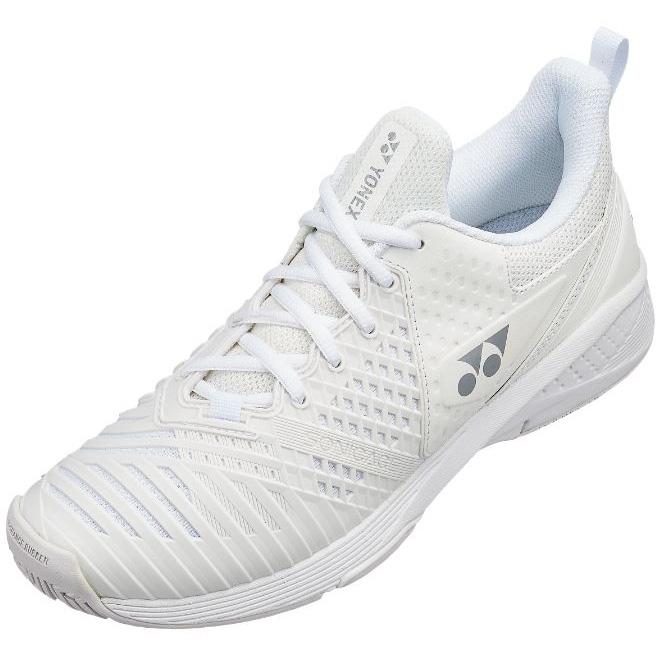 Yonex Womens Sonicage 3 Tennis Shoes White/Silver