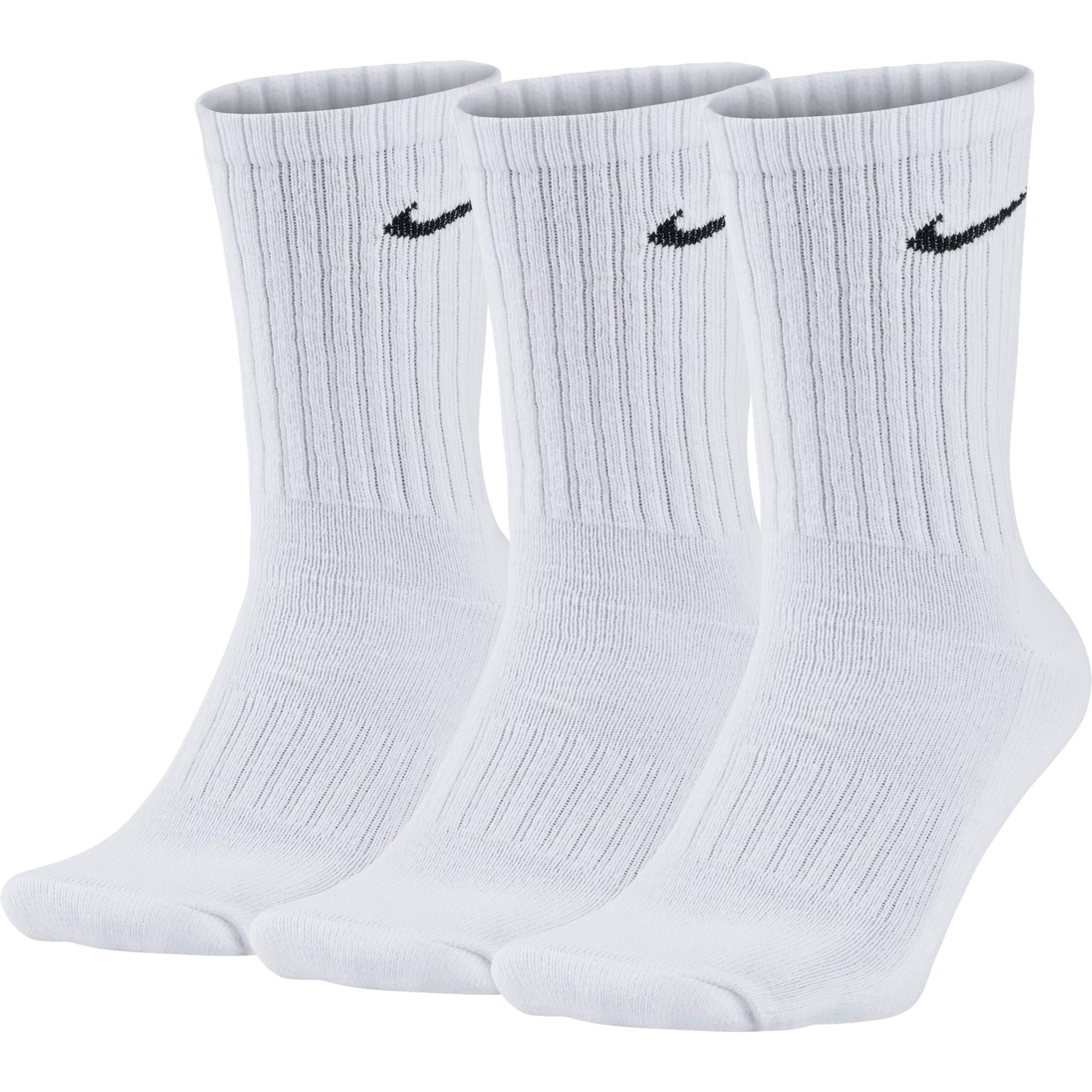 flaco vaquero escalera mecánica Nike Cotton Cushion Crew Sock (3 Pairs) - White - Tennisnuts.com