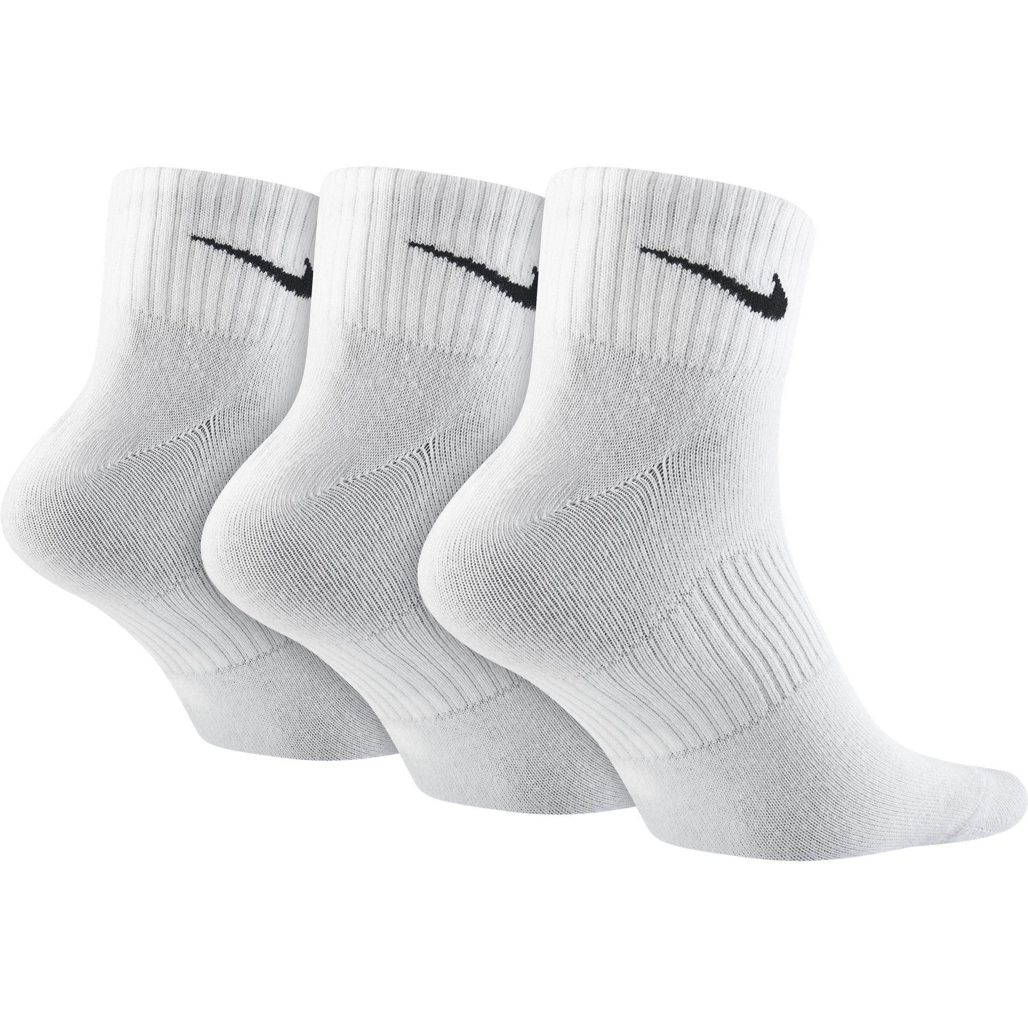 Nike Performance Lightweight Quarter Training Socks (3 Pairs) - White ...