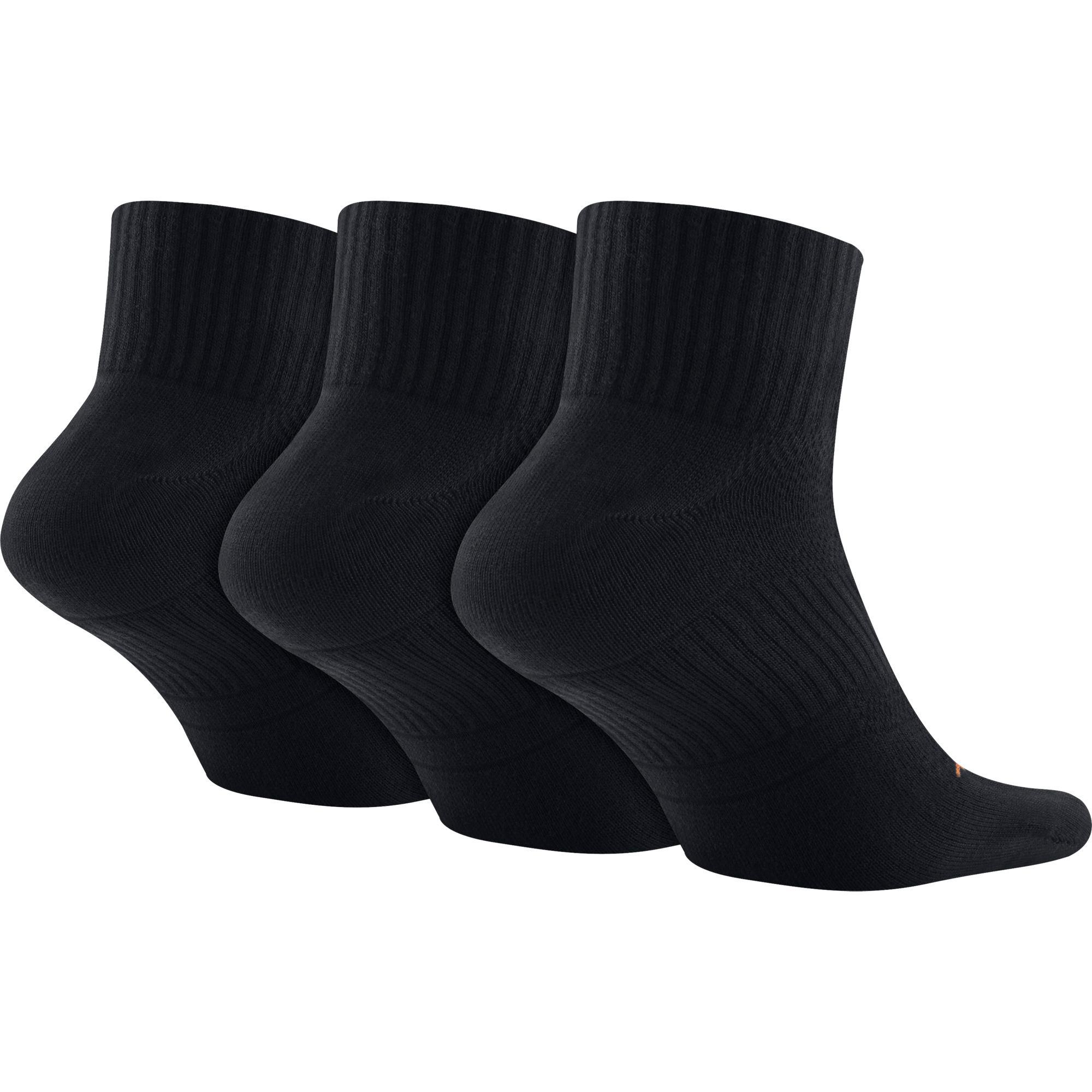 Nike Lightweight Quarter Training Socks (3 Pairs) Black