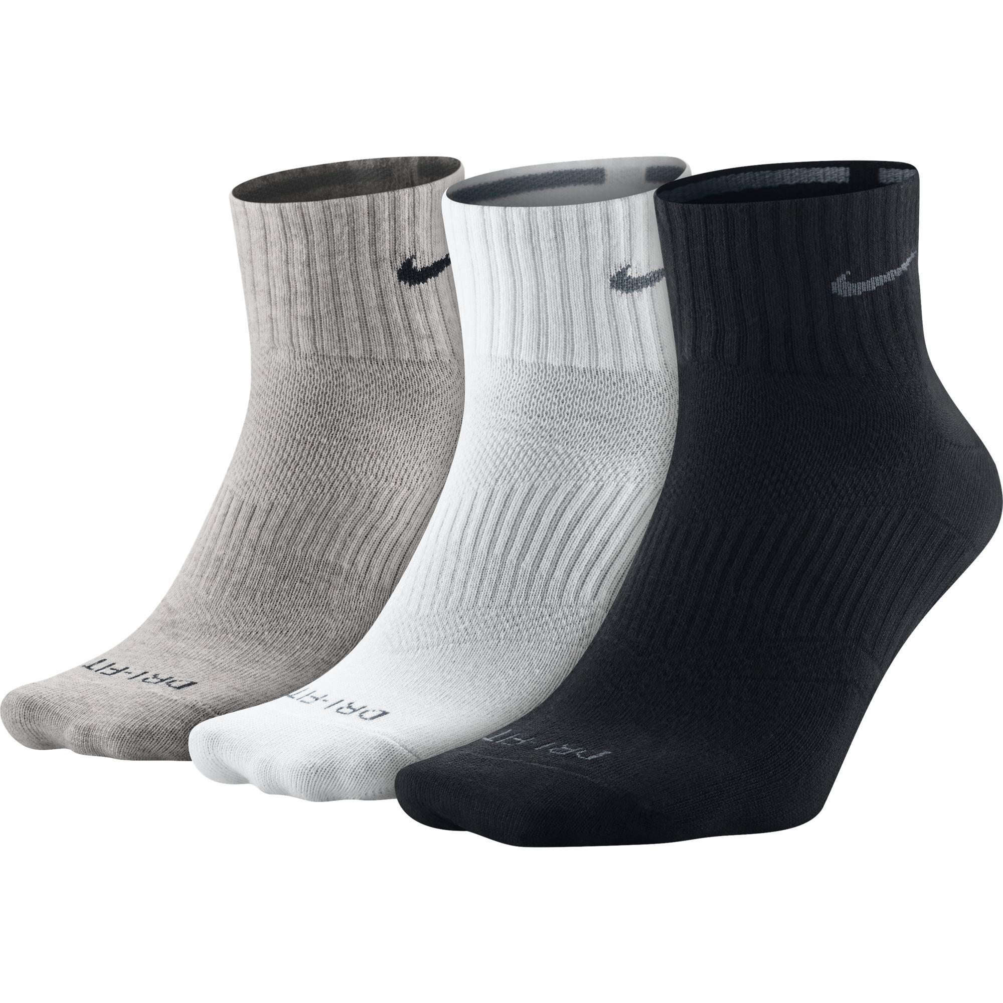 Nike Lightweight Quarter Training Socks (3 Pairs) - Multi-Colour ...