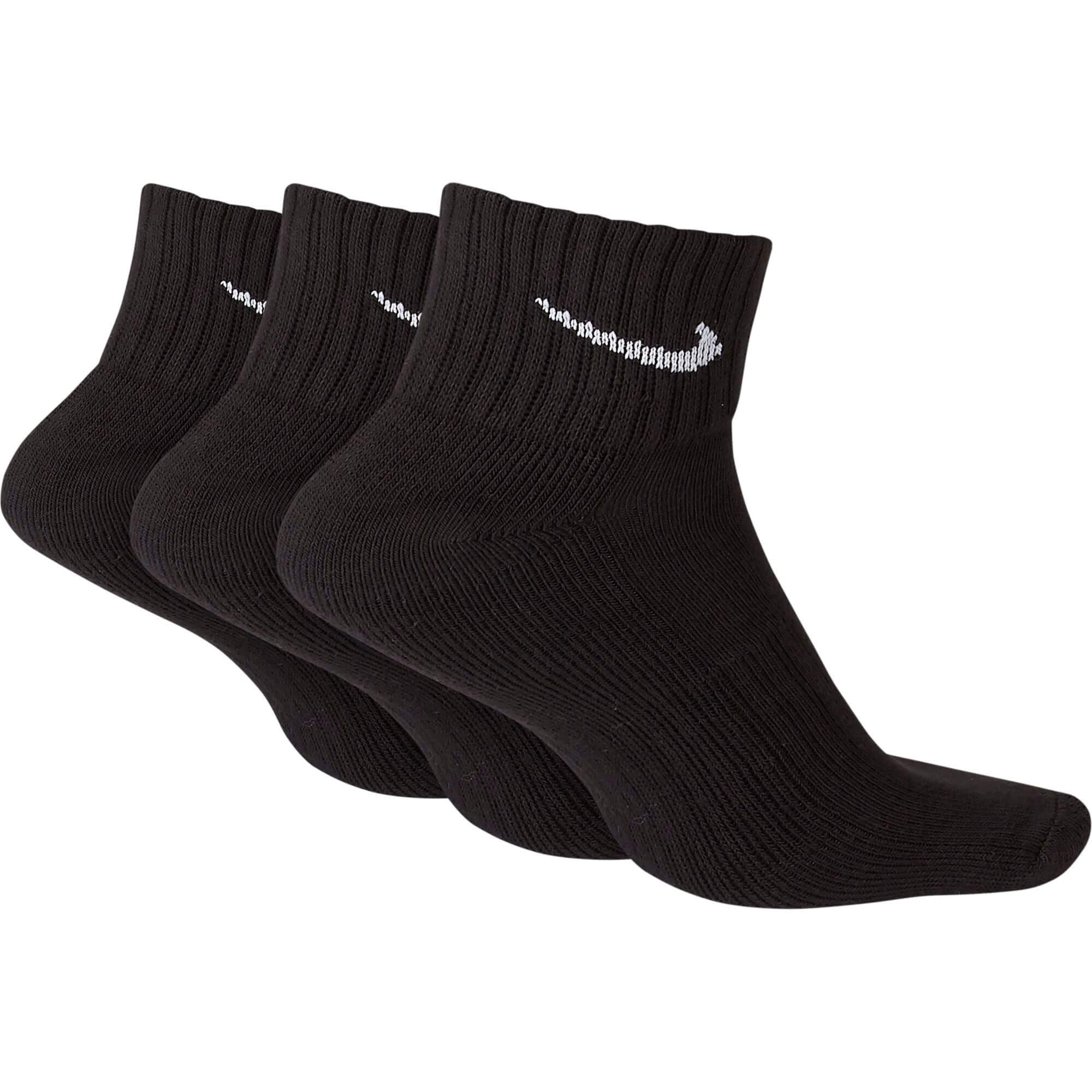 Nike Everyday Ankle Socks (3 Pairs) - Black - Tennisnuts.com