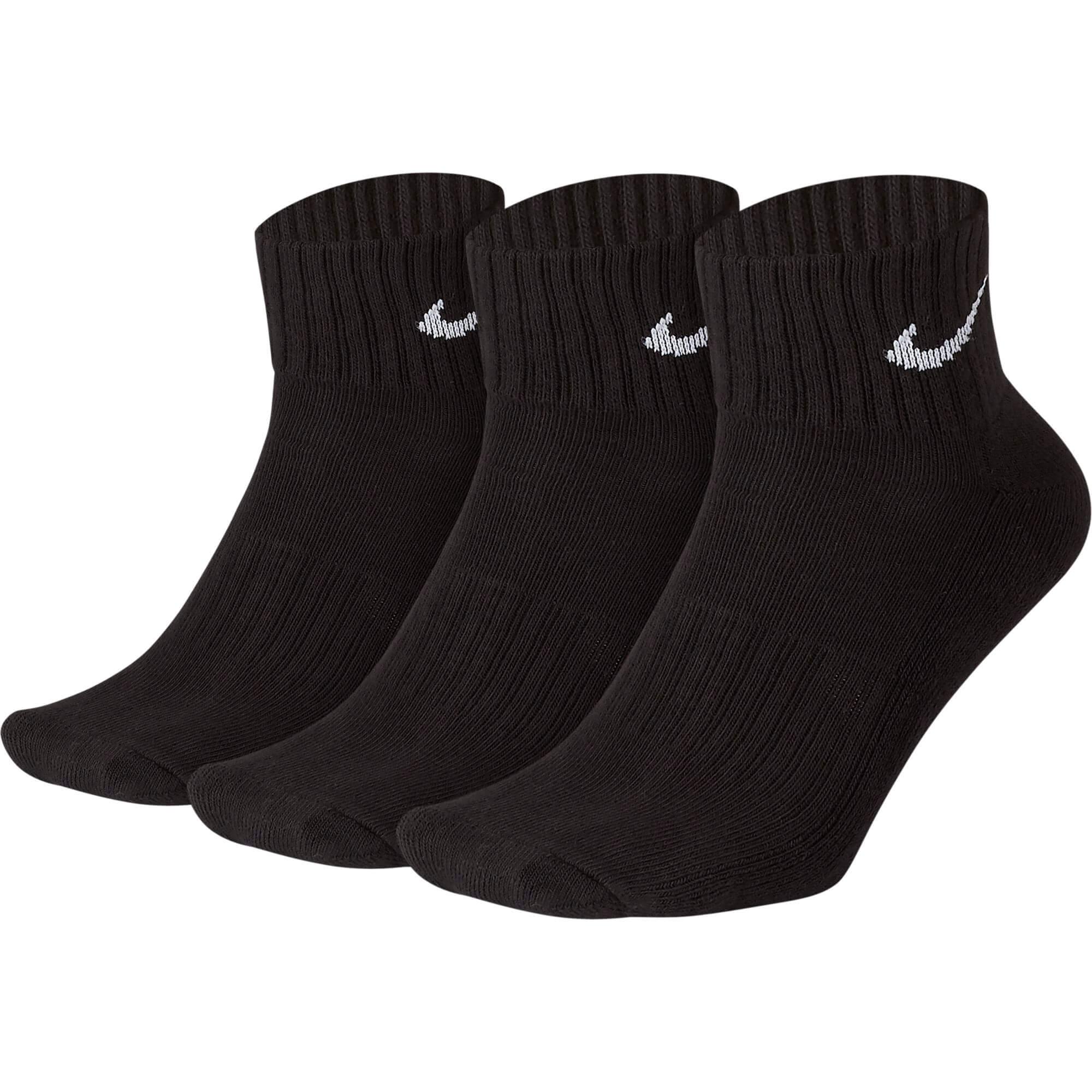 Nike Everyday Ankle Socks (3 Pairs) - Black - Tennisnuts.com