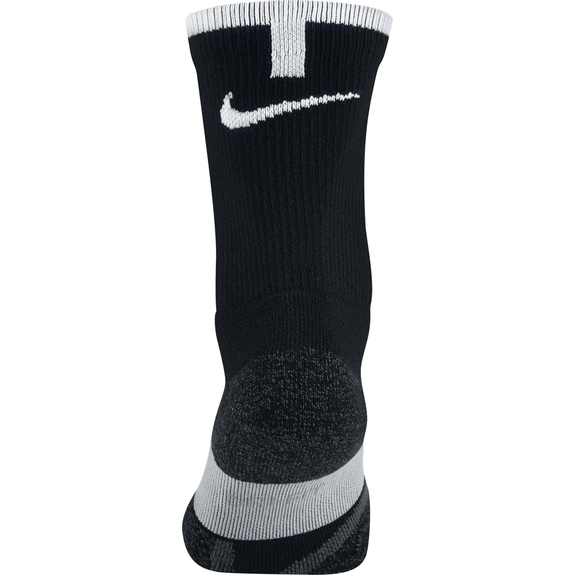 Nike Elite Crew Tennis Socks (1 Pair) Black/White