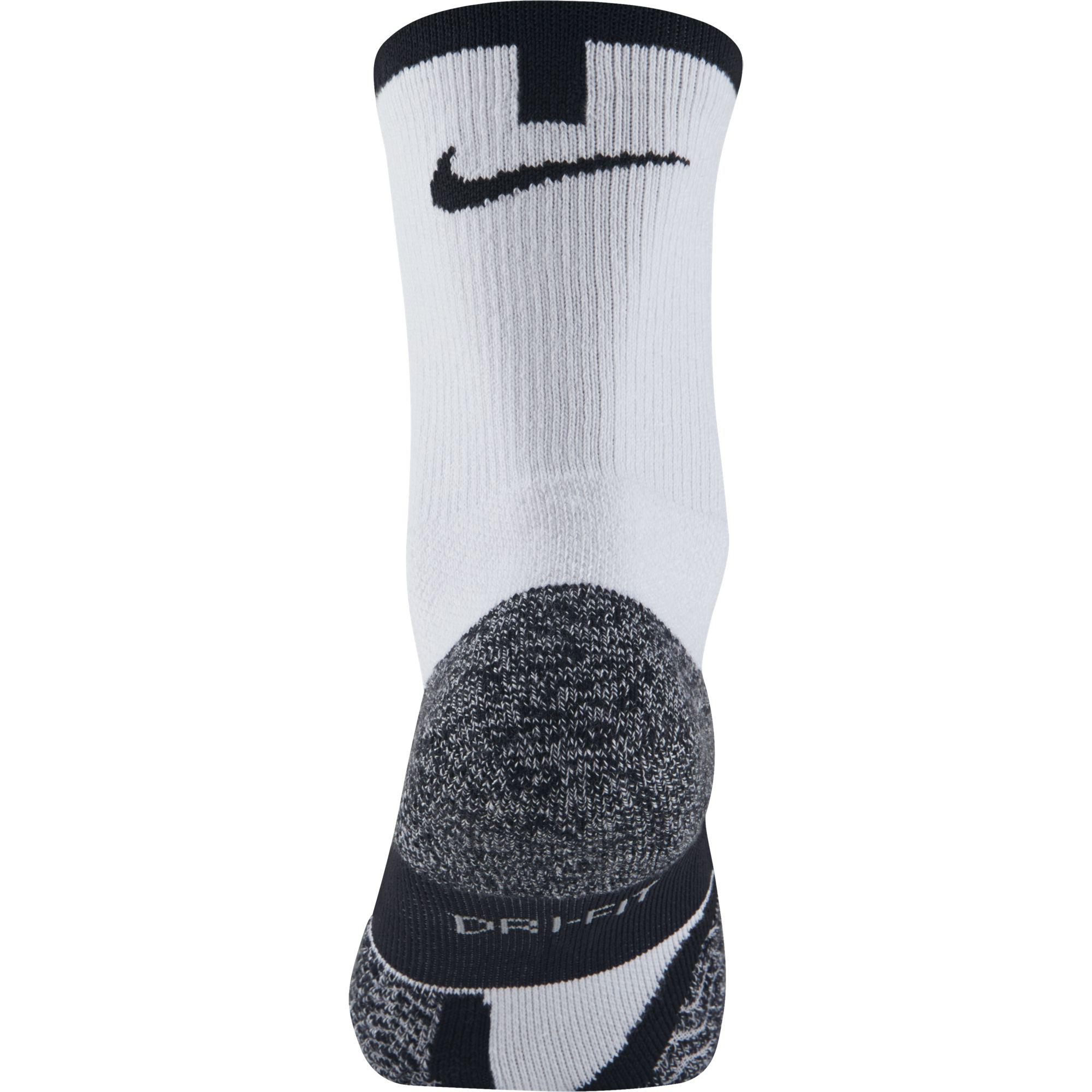 Nike Elite Crew Tennis Socks (1 Pair) White/Black
