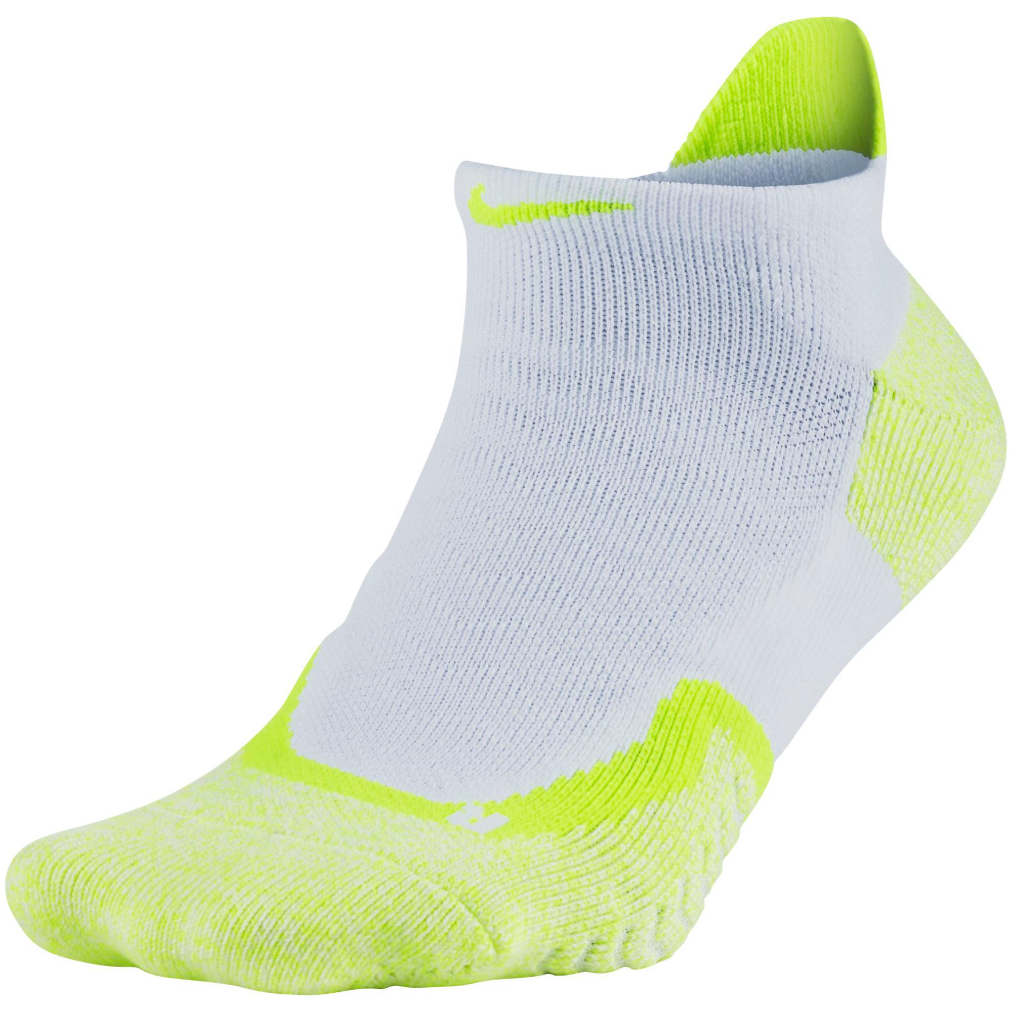 Nike Elite No-Show Tennis Socks (1 Pair) - White/Volt - Tennisnuts.com