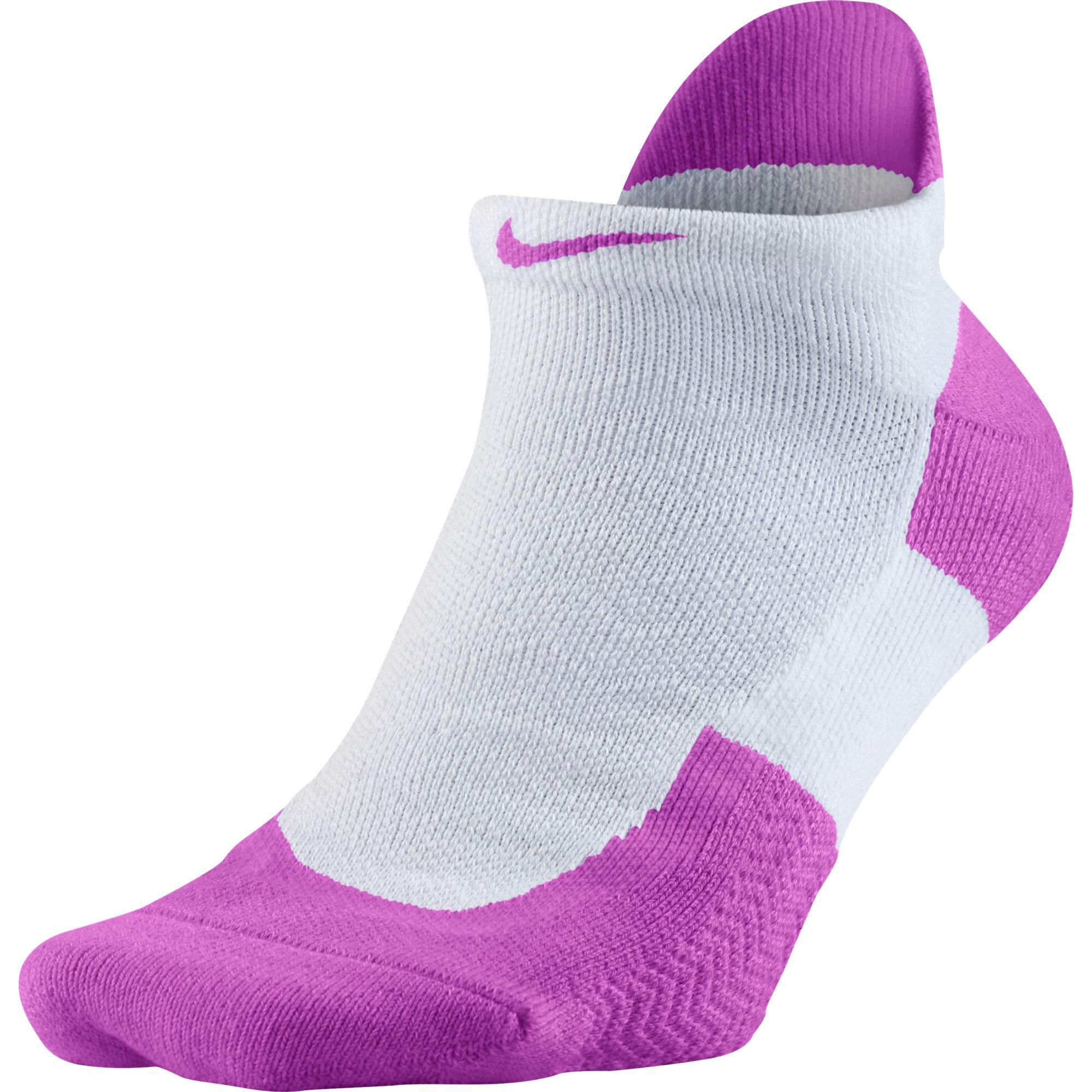 Nike Elite NoShow Tennis Socks (1 Pair) White/Violet