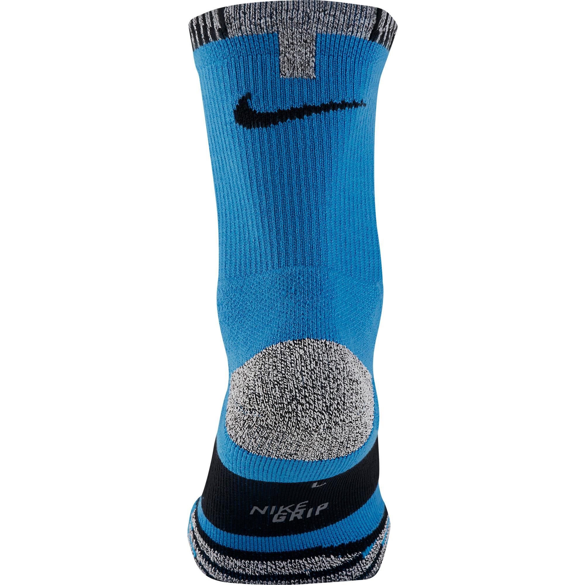Nike Grip Elite Crew Tennis Socks (1 Pair) Light Photo Blue