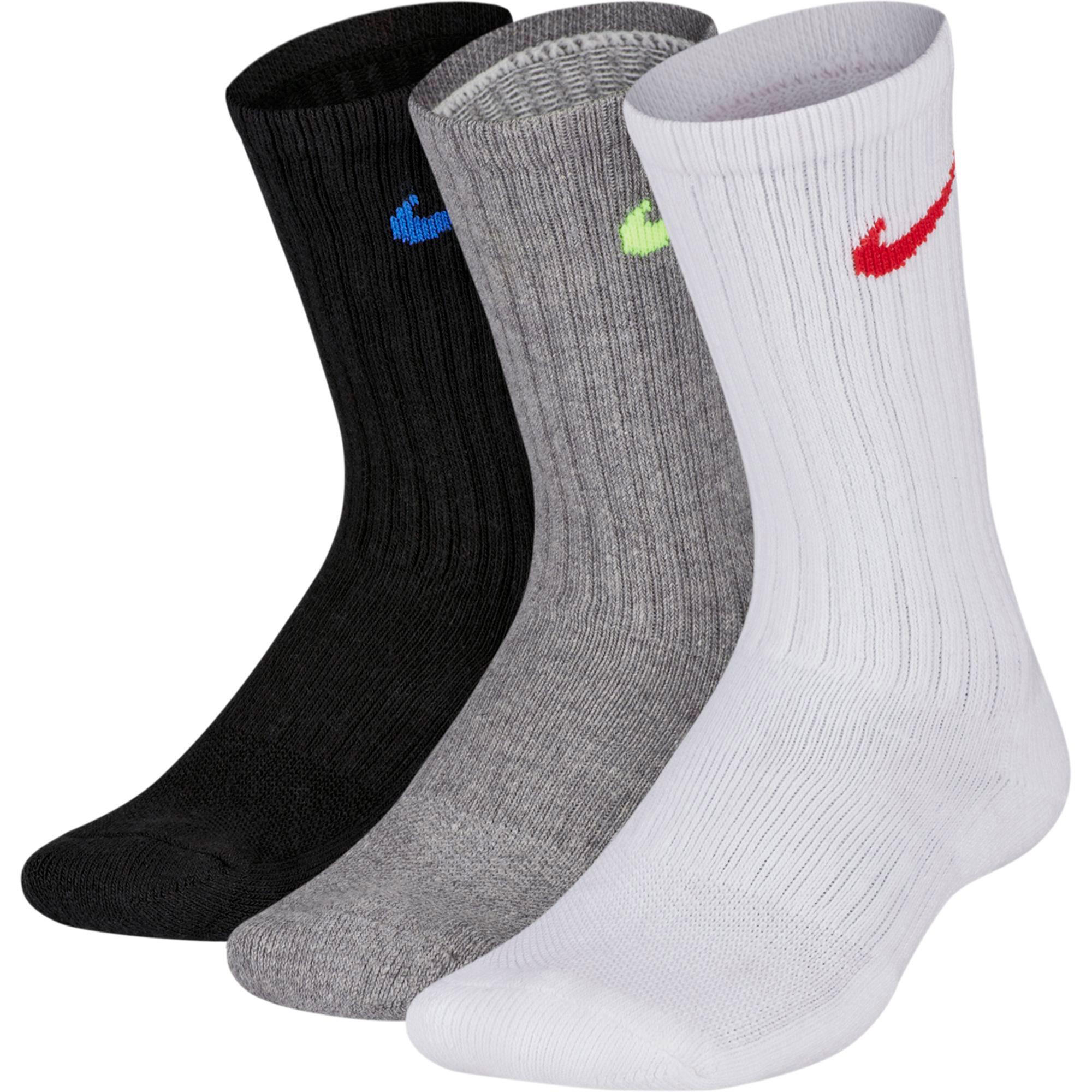 Nike Performance Cushioned Crew Socks (3 Pairs) - Multi-coloured ...