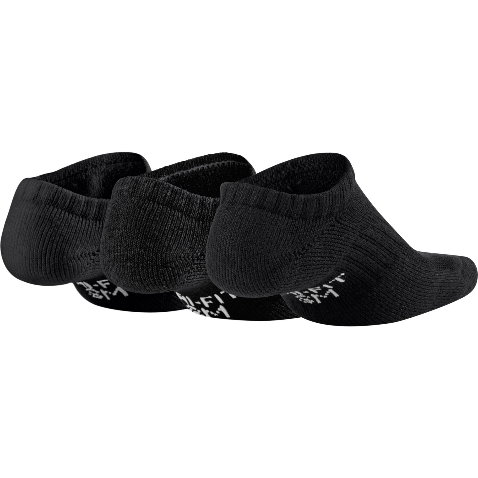 Nike Kids Performance Cushioned NoShow Tennis Socks (3 Pairs) Black