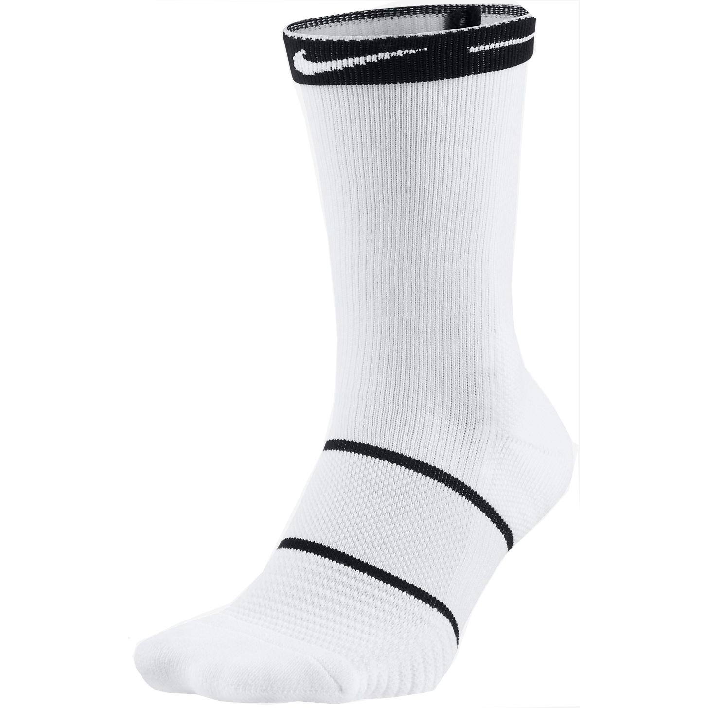 Nike Essential Crew Socks (1 Pair) - White/Black - Tennisnuts.com