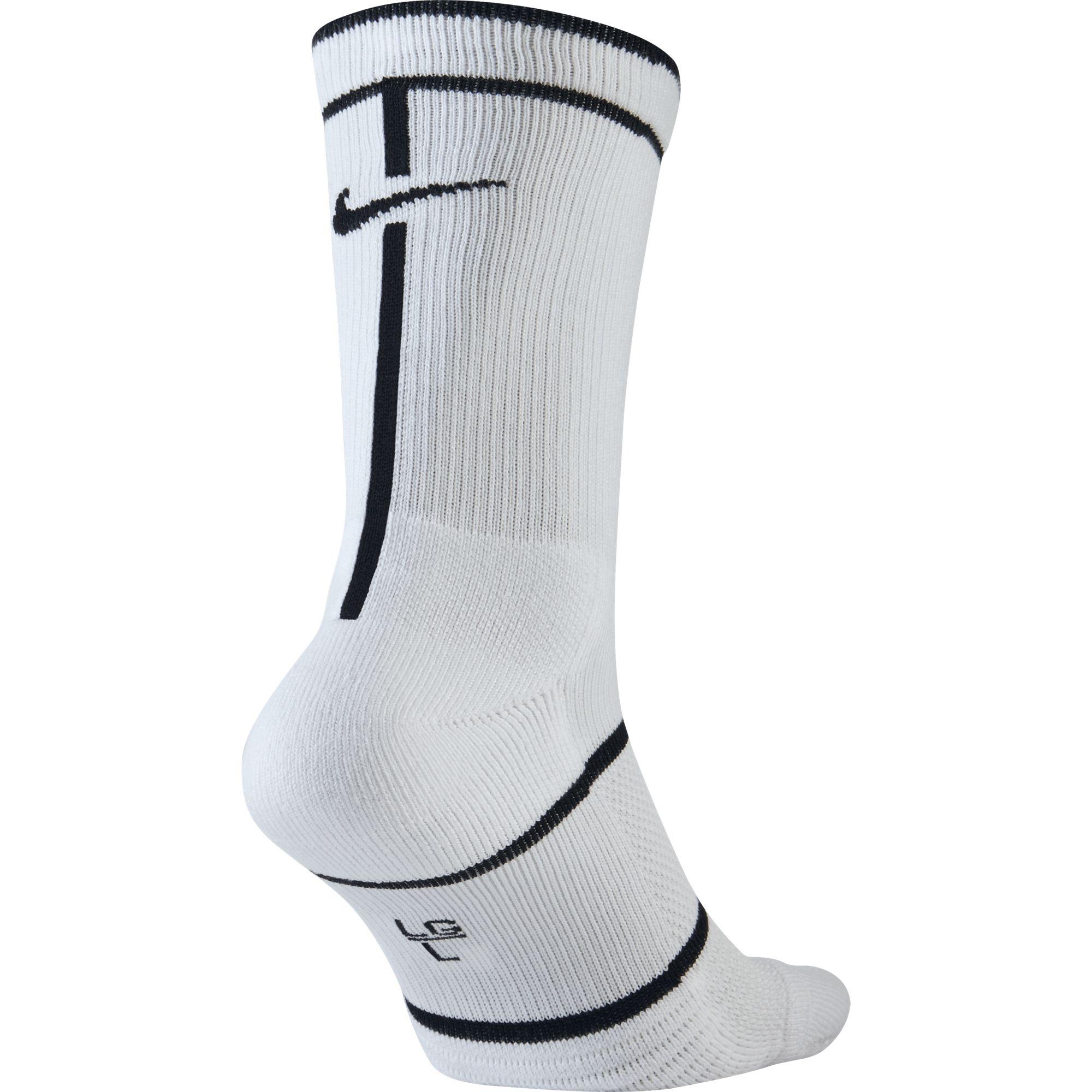 Nike Court Essential Crew Socks (1 Pair) - White/Black - Tennisnuts.com