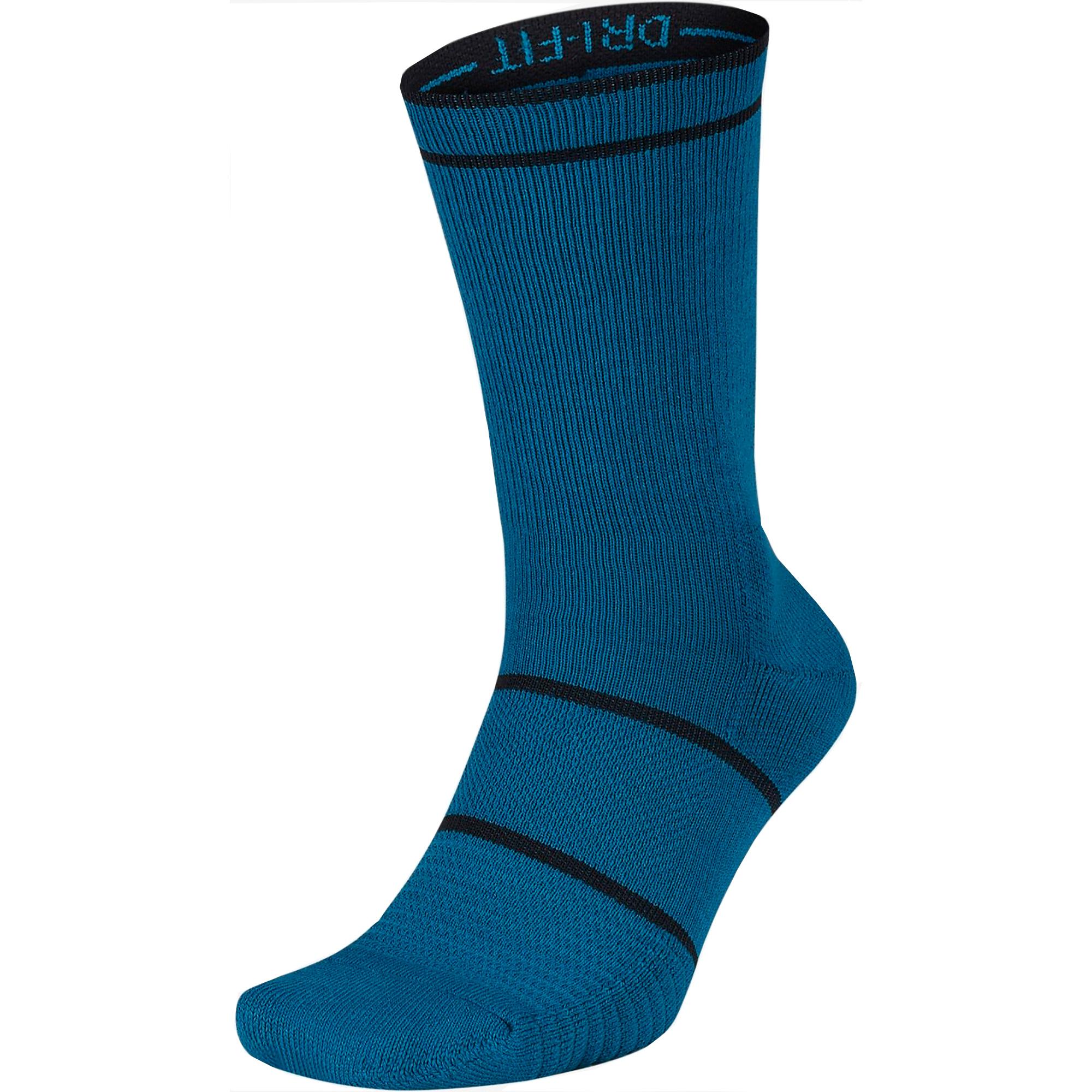 Nike Court Essential Crew Socks (1 Pair) - Green Abyss/Black ...