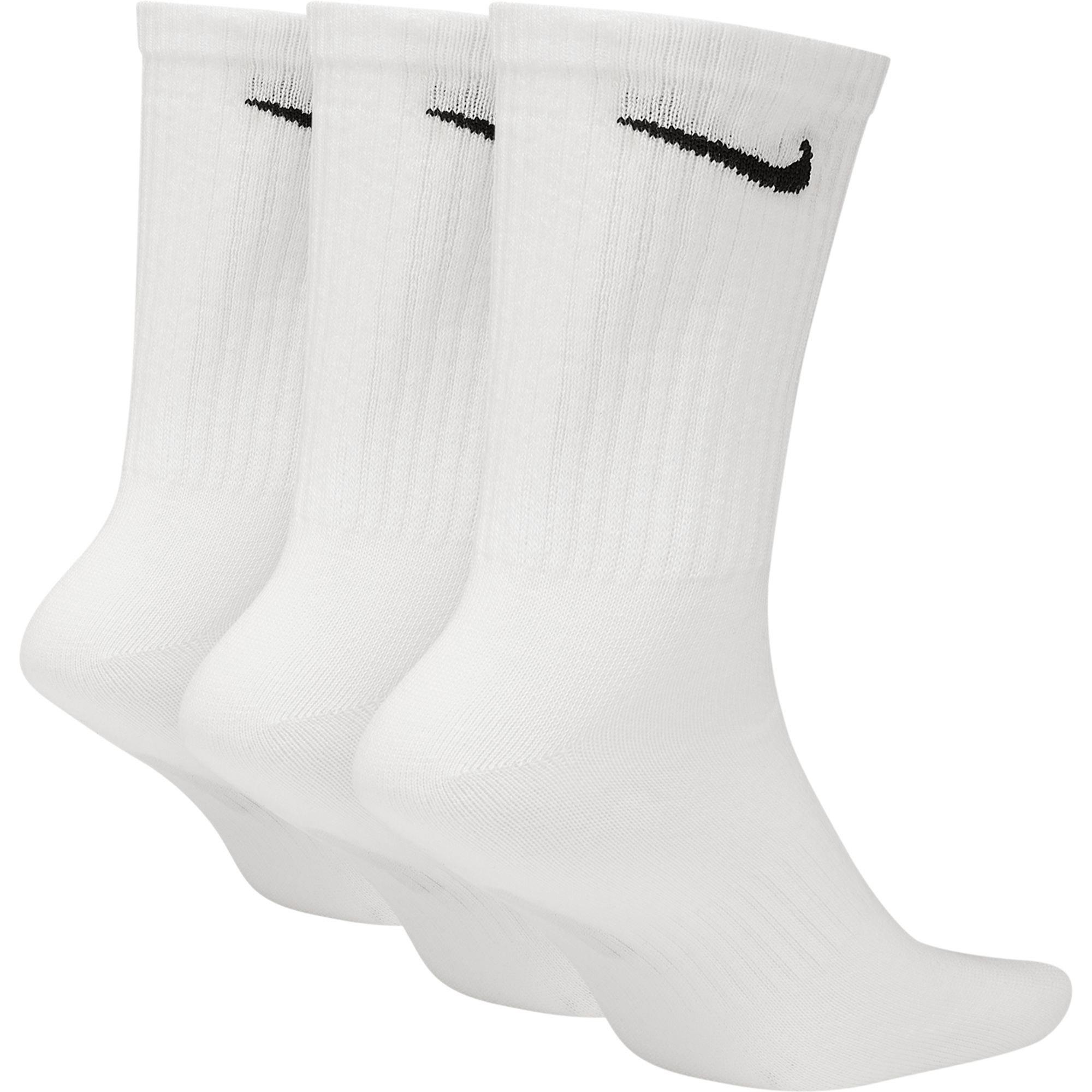 Nike Everyday Lightweight Crew Socks (3 Pairs) - White - Tennisnuts.com