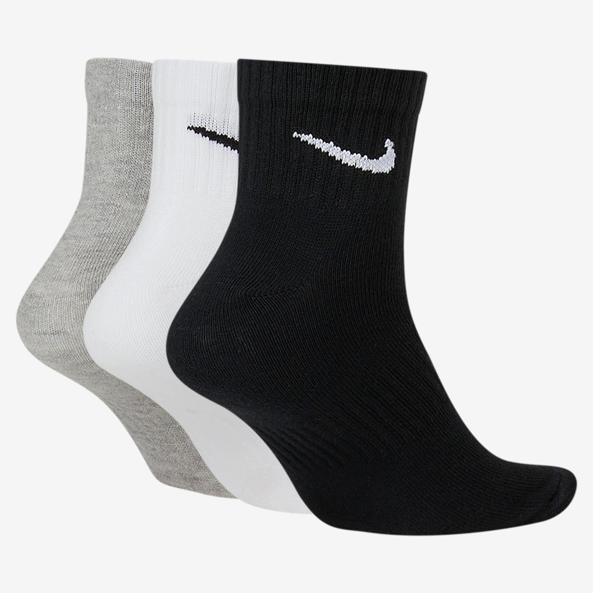 Nike Everyday Training Sock (3 Pairs) - Black/White/Grey - Tennisnuts.com