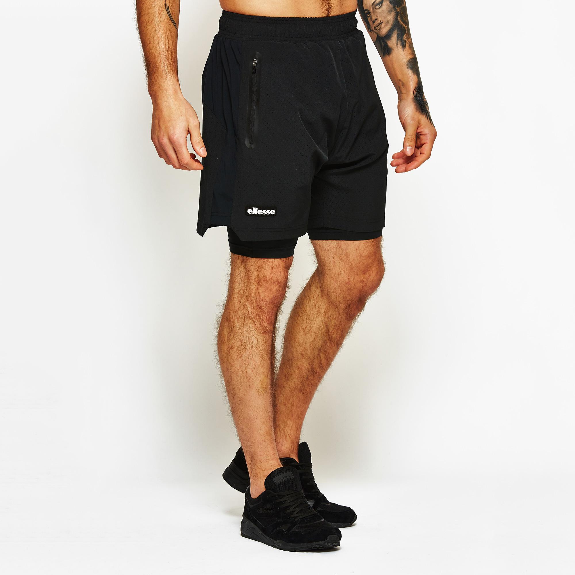 Ellesse Mens Dipardo 2in1 Shorts Anthracite