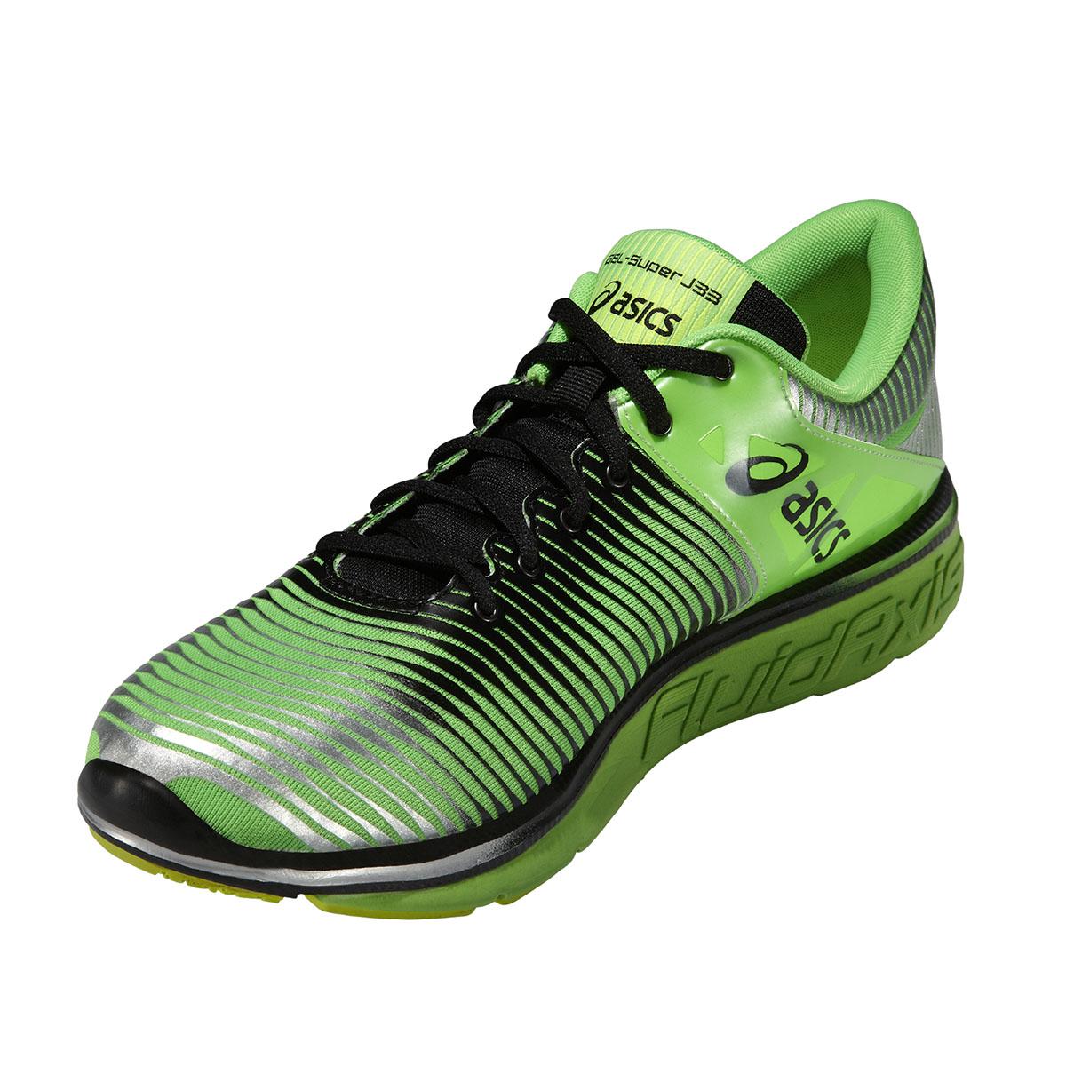 Asics Mens GELSuper J33 Running Shoes Flash Green/Onyx