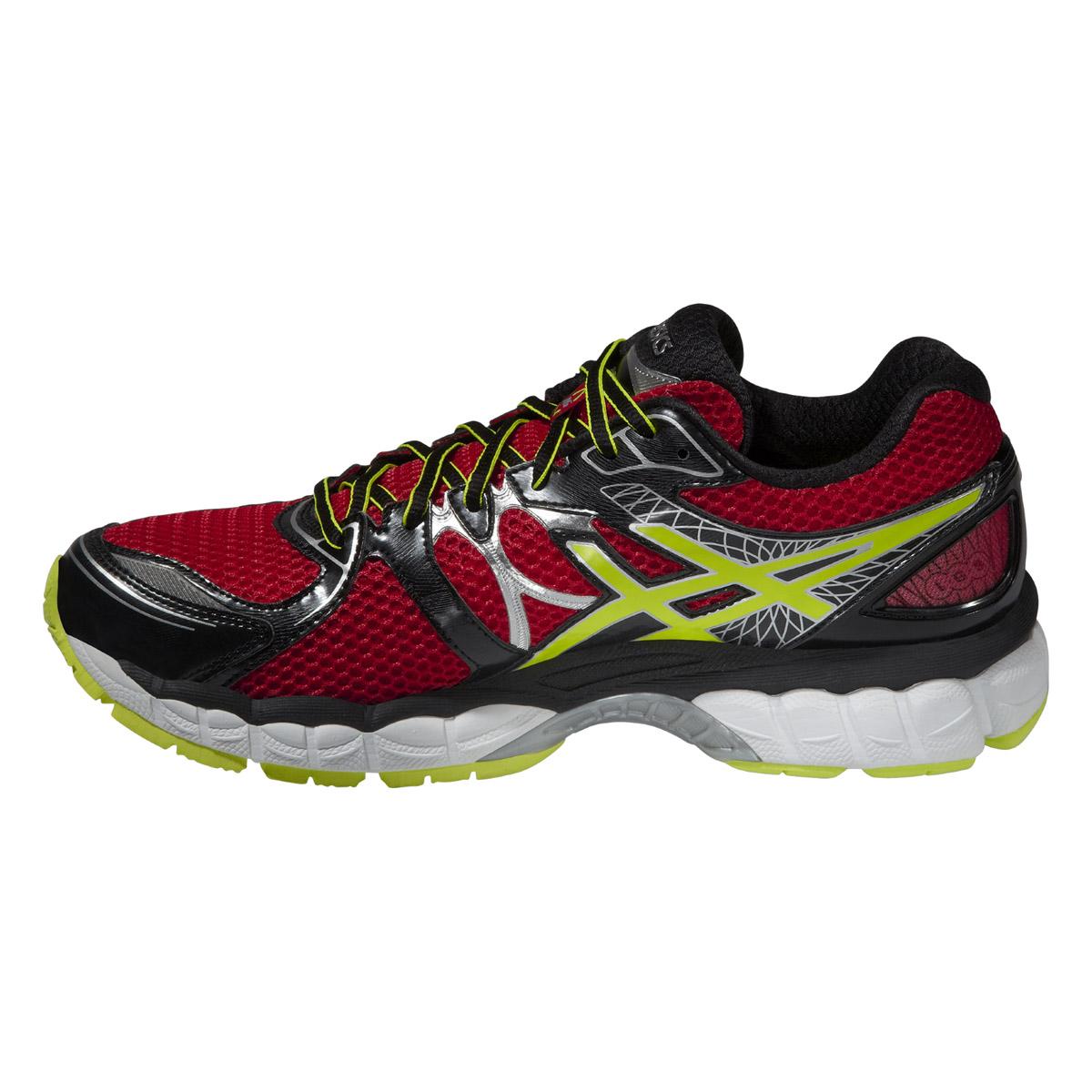 Asics Mens GEL Nimbus 16 Running Shoes Red/Flash Yellow