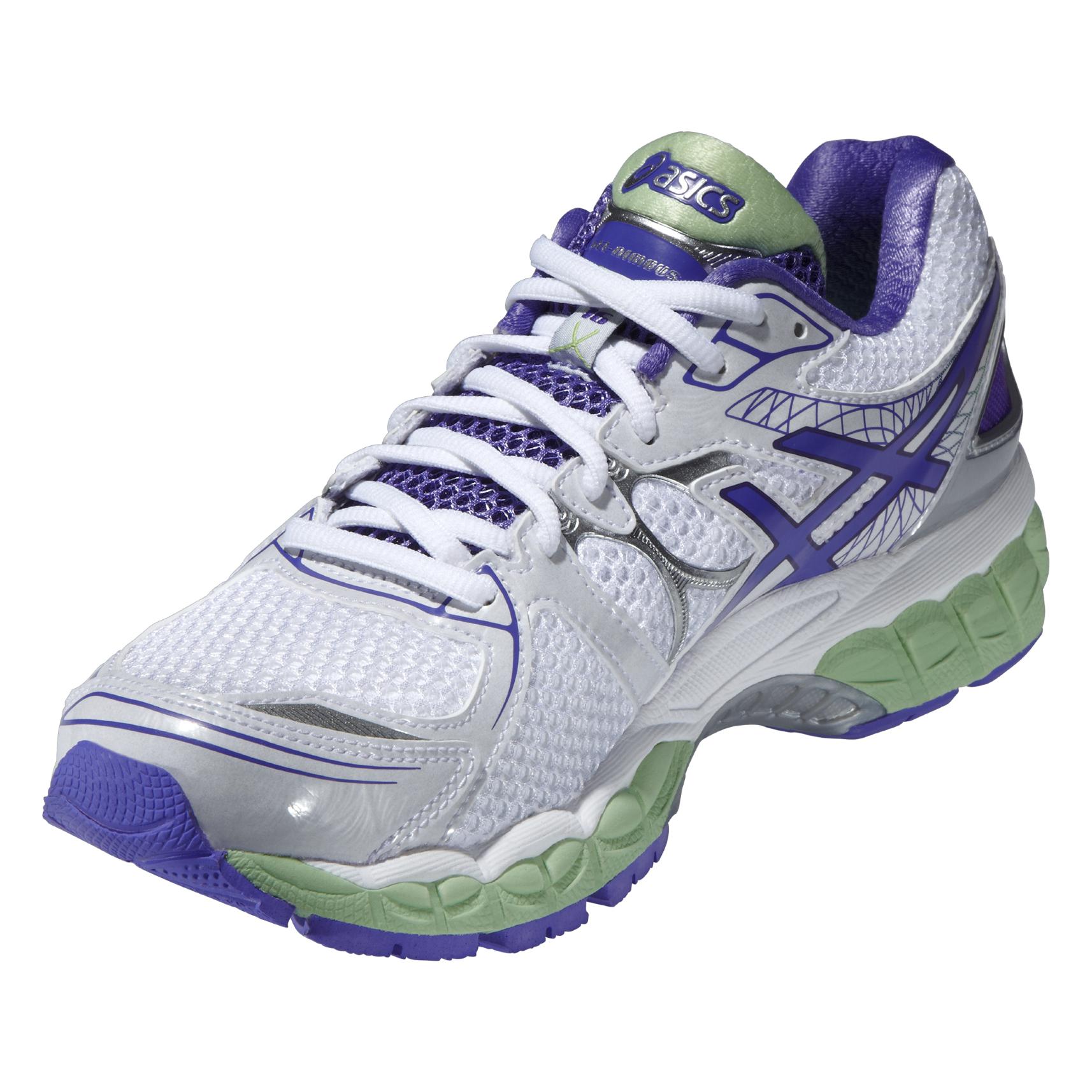Asics Womens GEL-Nimbus 16 Running Shoes - White/Purple - Tennisnuts.com