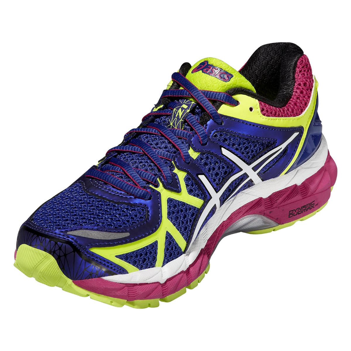 Asics Womens GEL-Kayano 21 Running Shoes - Blue/Flash Yellow ...