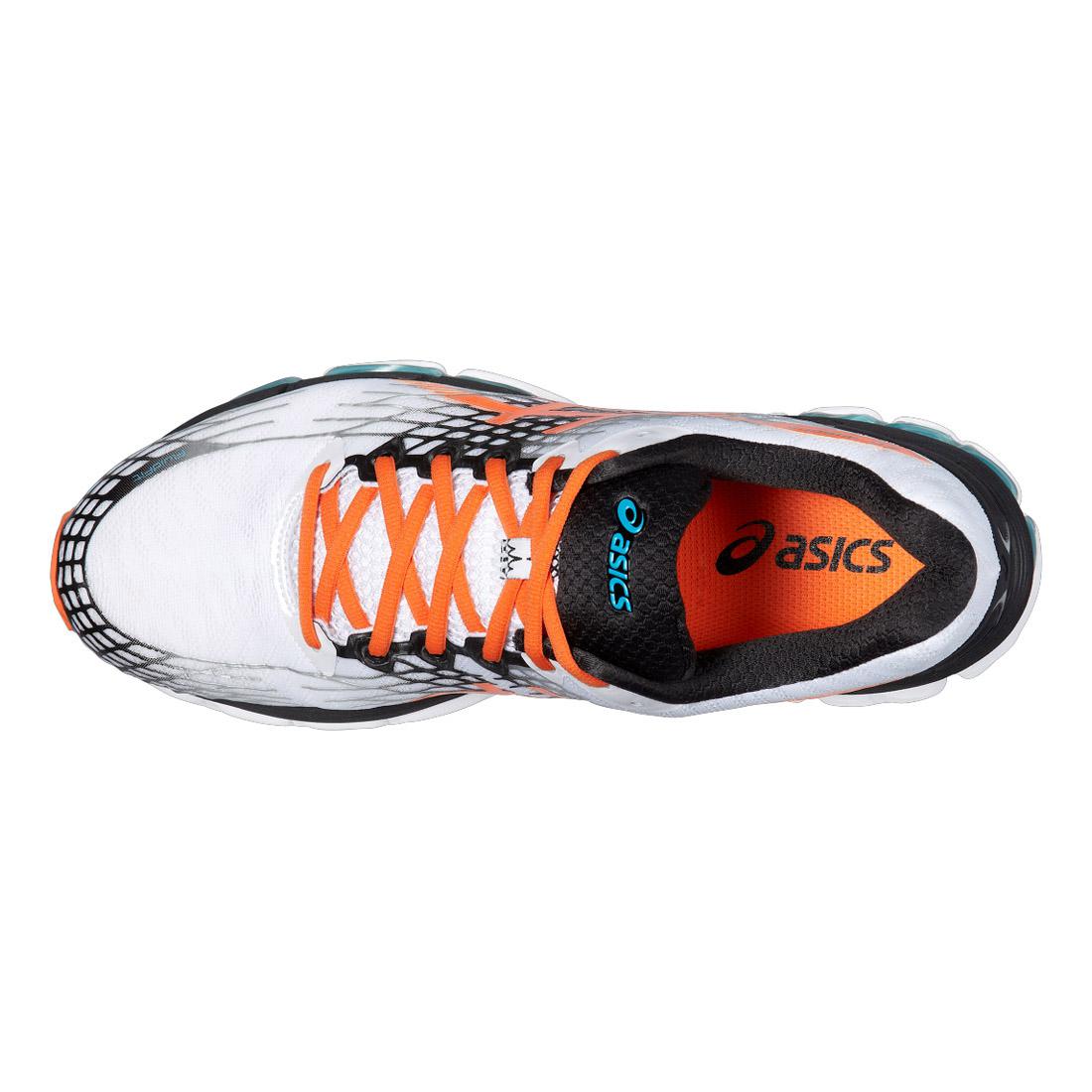 Asics Mens GEL Nimbus 17 Running Shoes - White/Orange - Tennisnuts.com