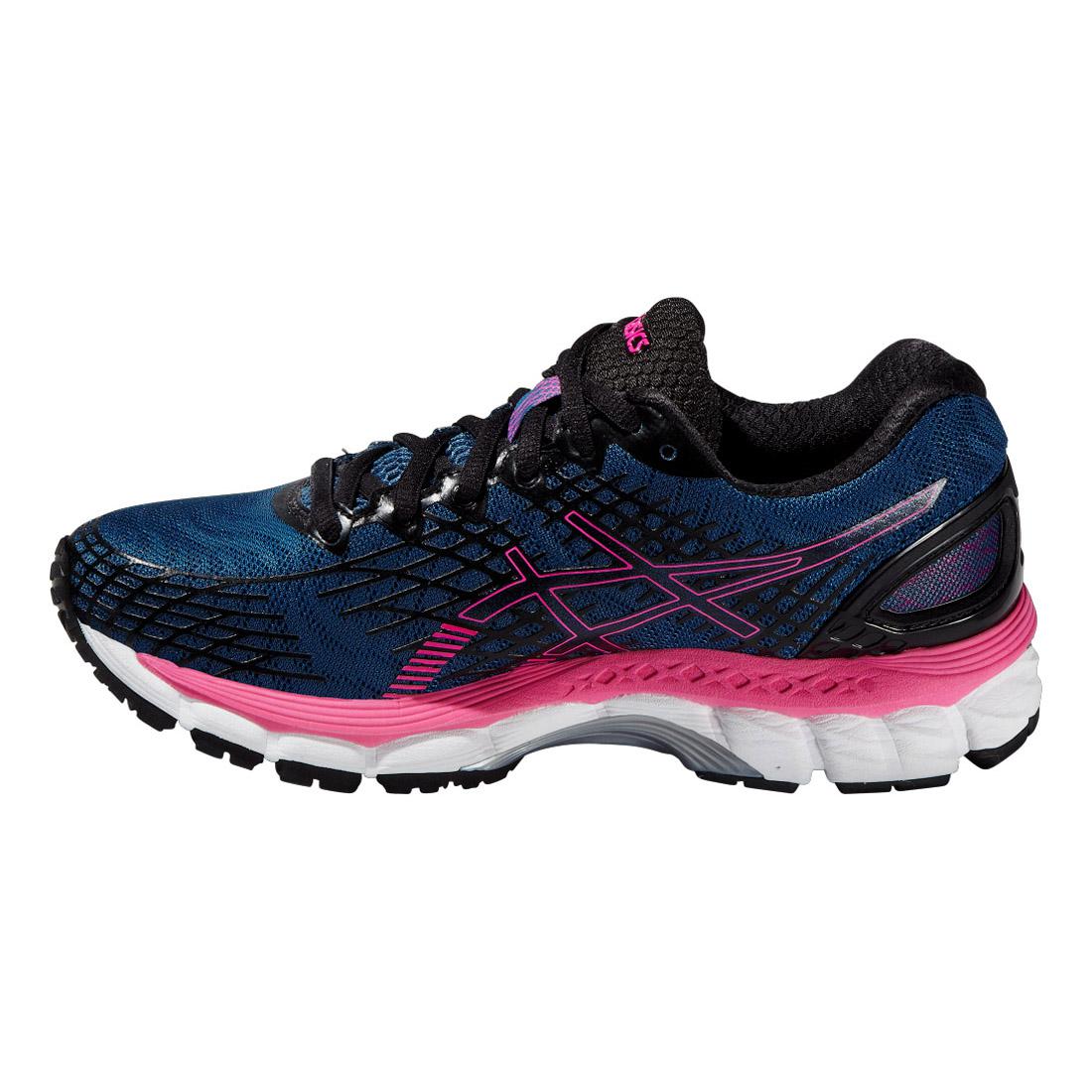 Asics Womens GEL Nimbus 17 Running Shoes - Mosaic Blue/Pink ...