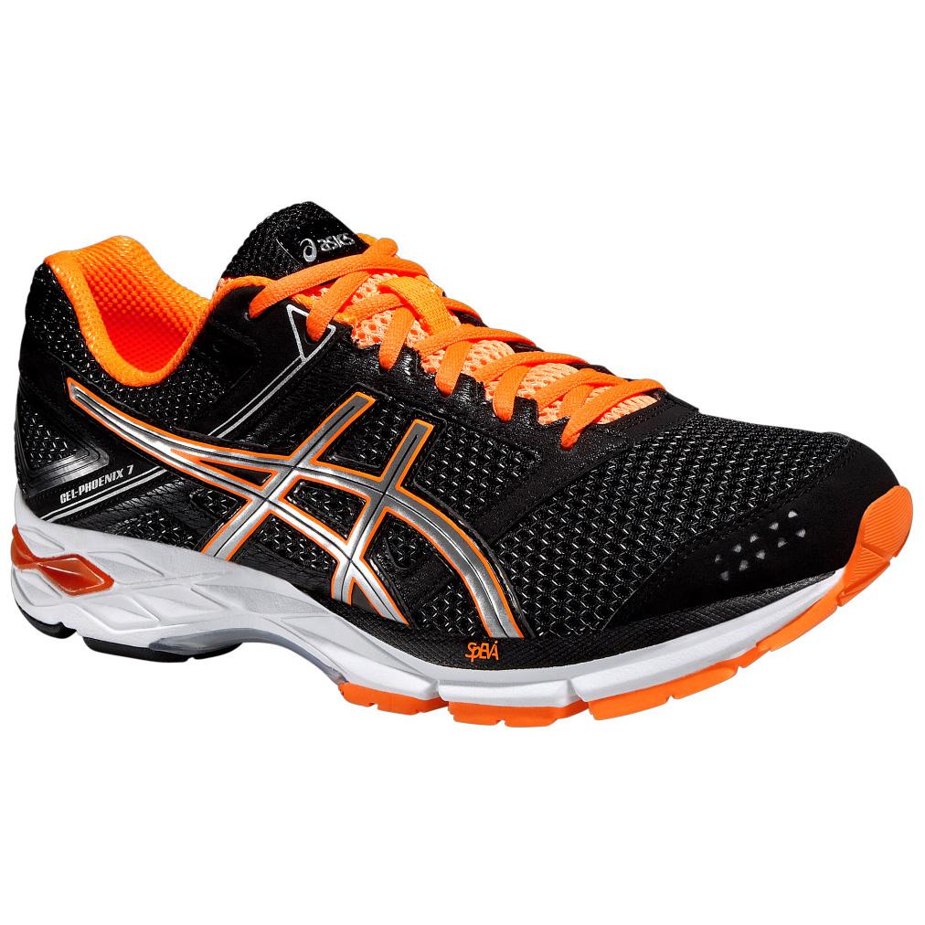 Asics Mens GEL-Phoenix 7 Running Shoes - Black/Orange - Tennisnuts.com