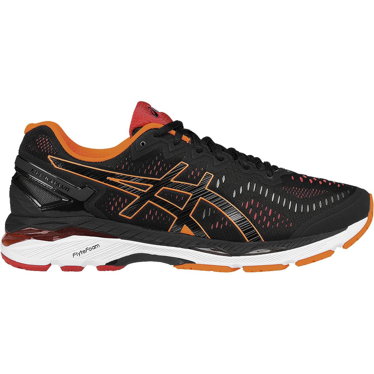 Asics Mens GEL-Kayano 23 Running Shoes - Black/Hot Orange - Tennisnuts.com