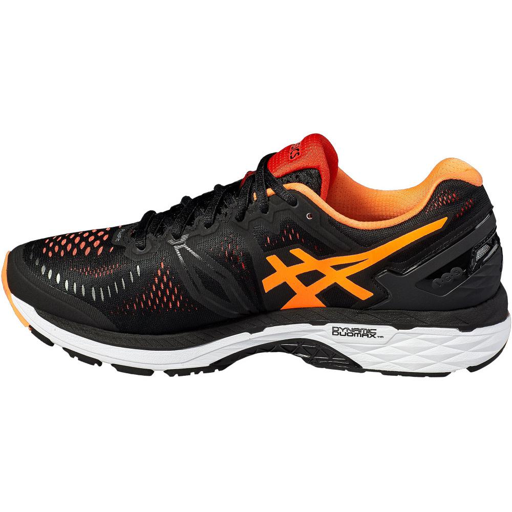 Asics Mens GEL-Kayano 23 Running Shoes - Black/Hot Orange - Tennisnuts.com