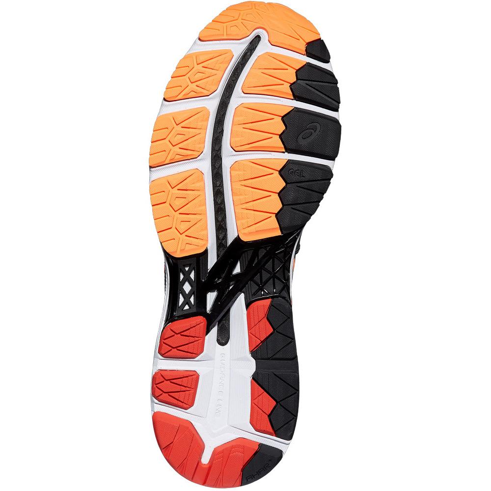 Asics Mens Gel Kayano 23 Running Shoes Black Hot Orange Tennisnuts Com