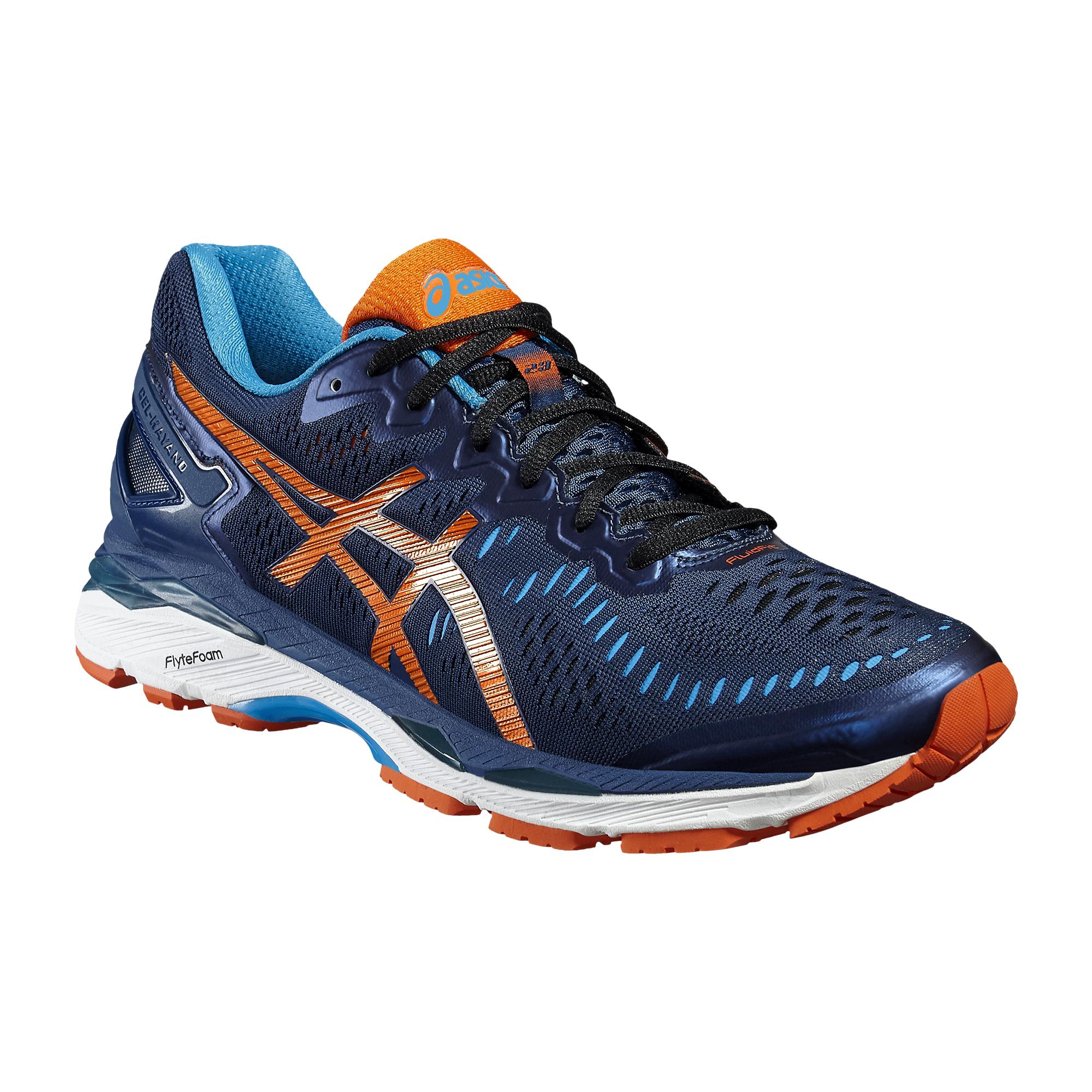 Asics Mens GEL-Kayano 23 Running Shoes - Blue/Orange ...