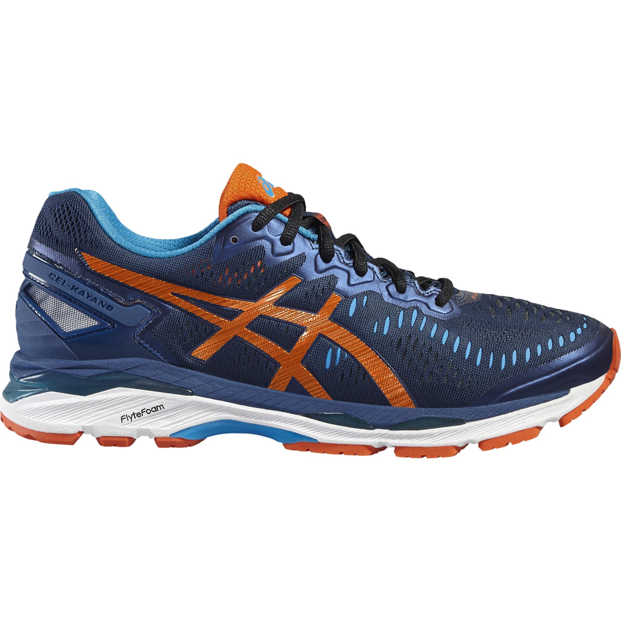 Asics Mens Gel Kayano 23 Running Shoes Blue Orange Tennisnuts Com