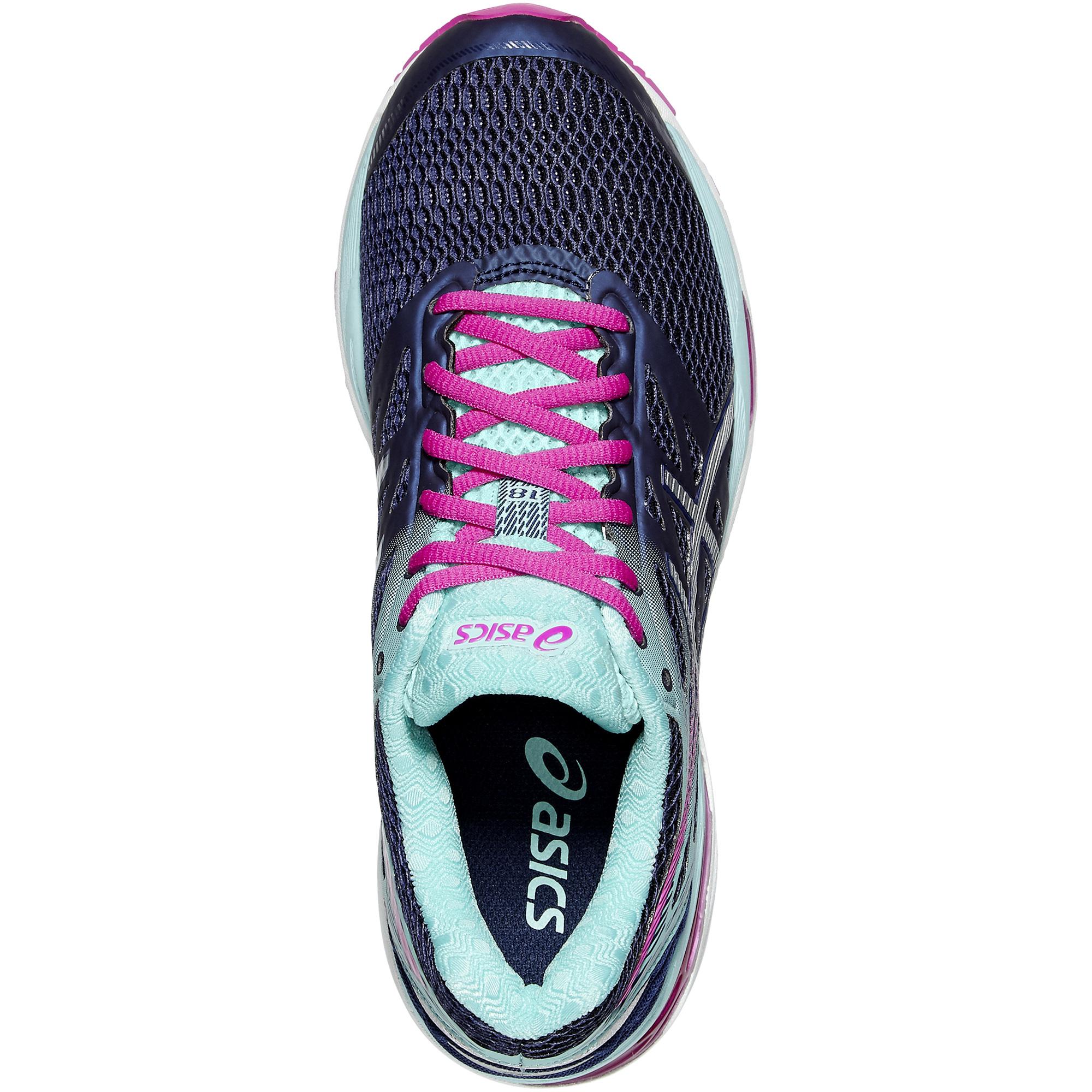 Asics Womens GEL-Cumulus 18 Running Shoes - Blue/Pink ...