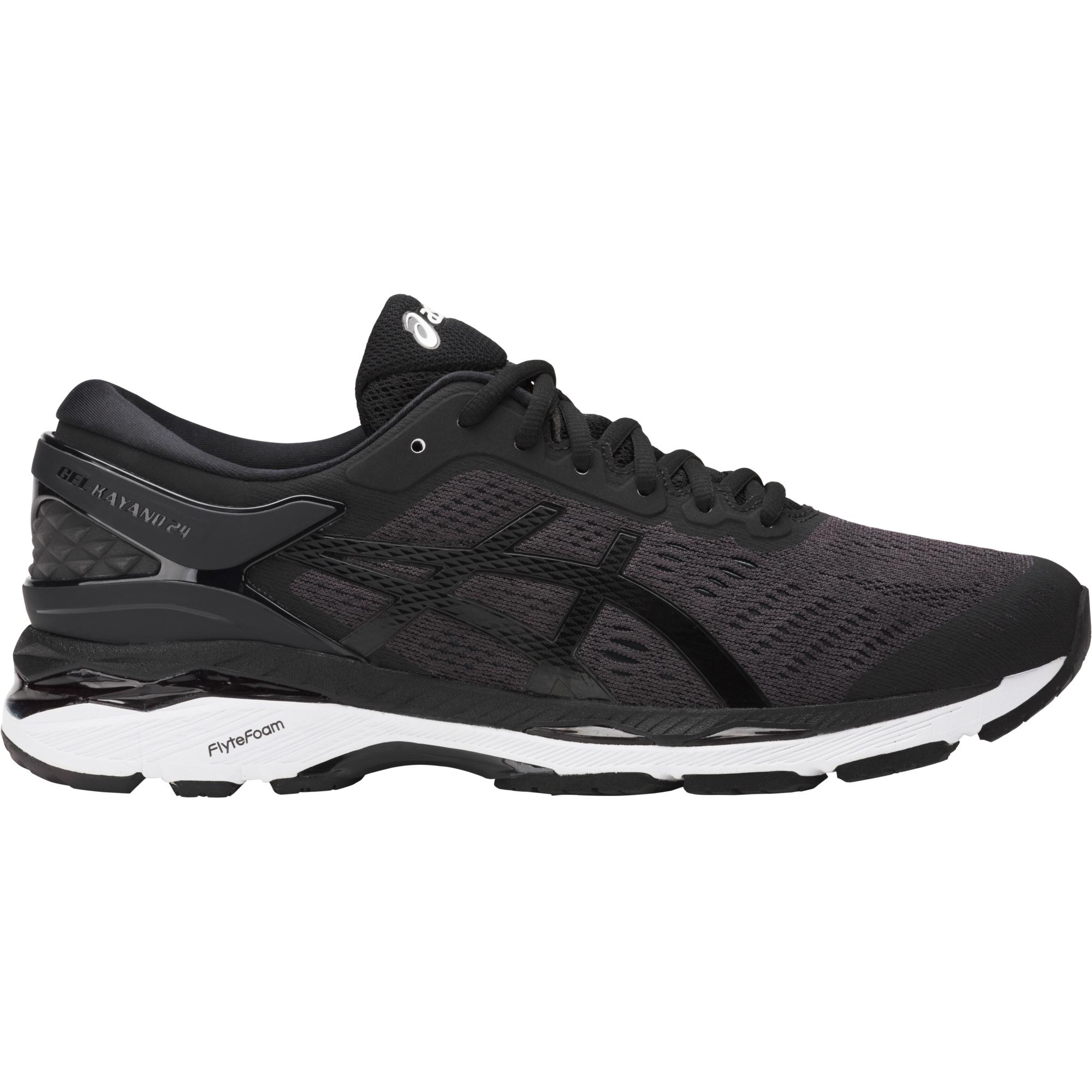 Asics Mens GEL-Kayano 24 Running Shoes - Black/White ...