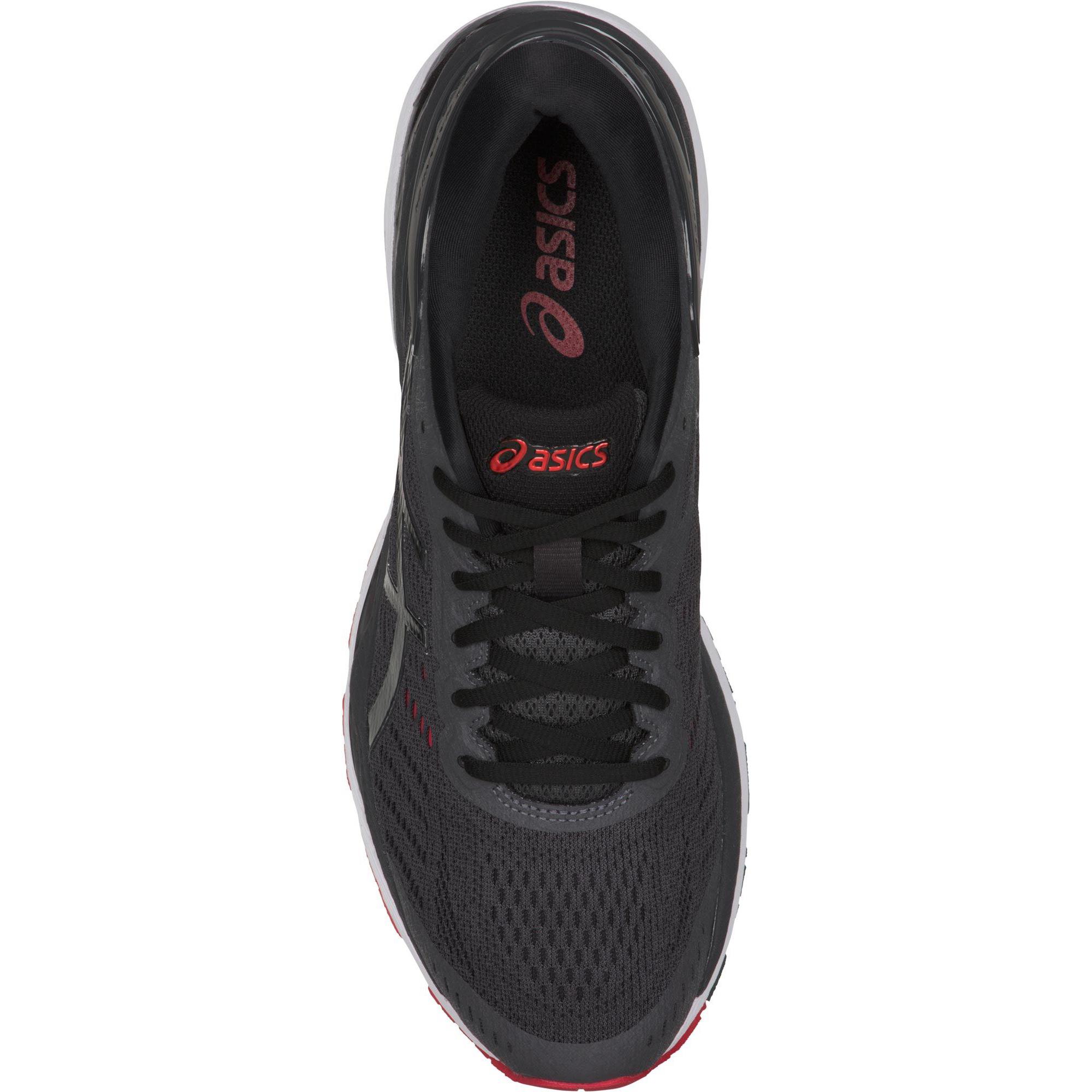 Asics Mens GELKayano 24 Running Shoes Dark Grey/Black/Fiery Red