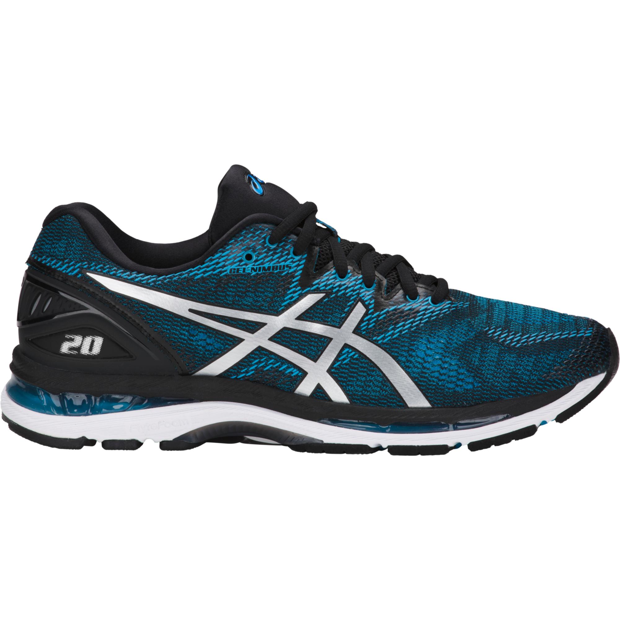 Asics Mens GEL-Nimbus 20 Running Shoes - Island Blue/Black - Tennisnuts.com