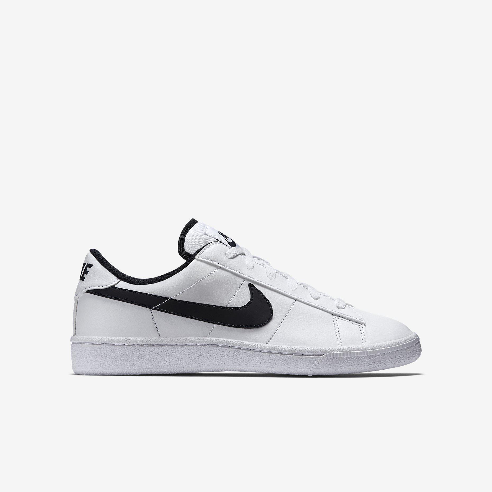 Nike Boys Classic Tennis Shoes - White/Obsidian - Tennisnuts.com
