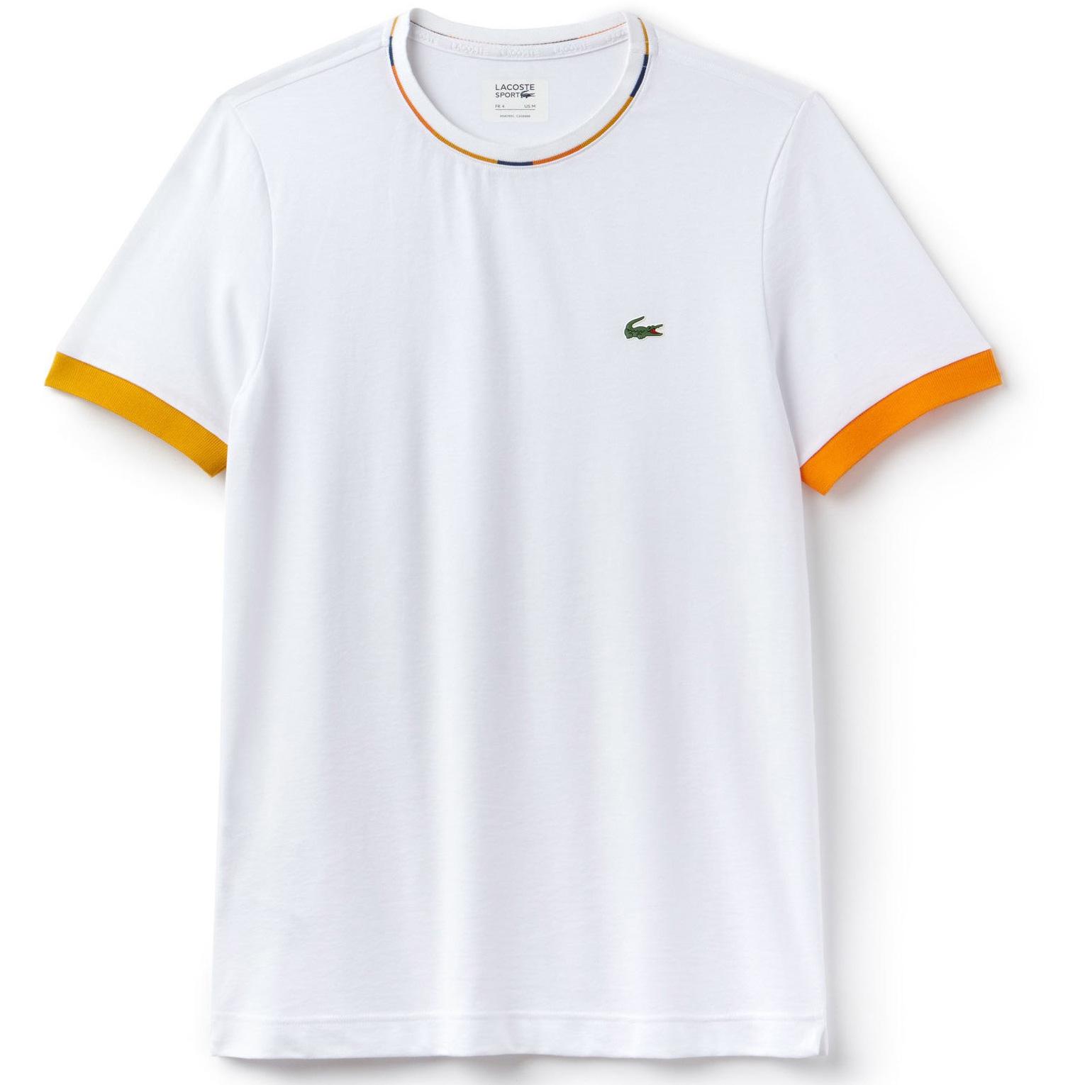 lacoste sport white t shirt