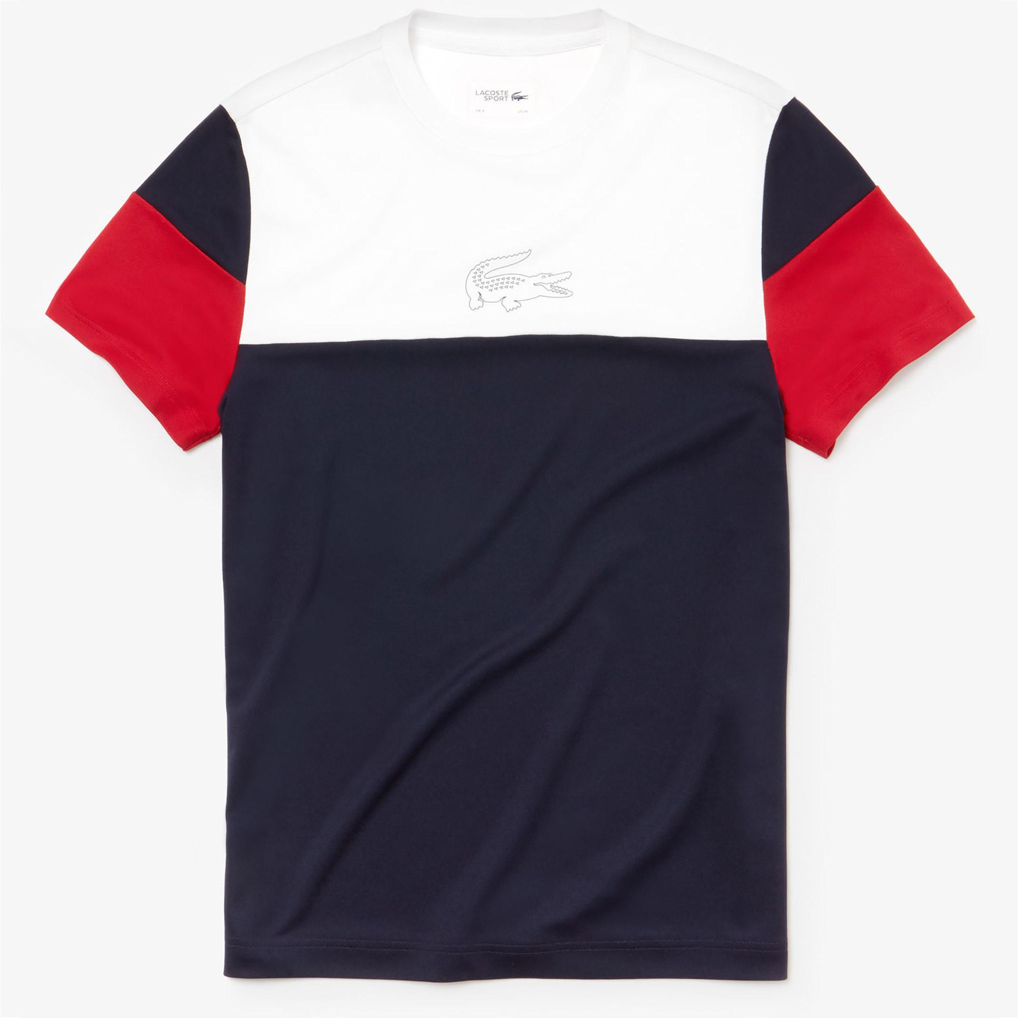 red lacoste t shirt mens