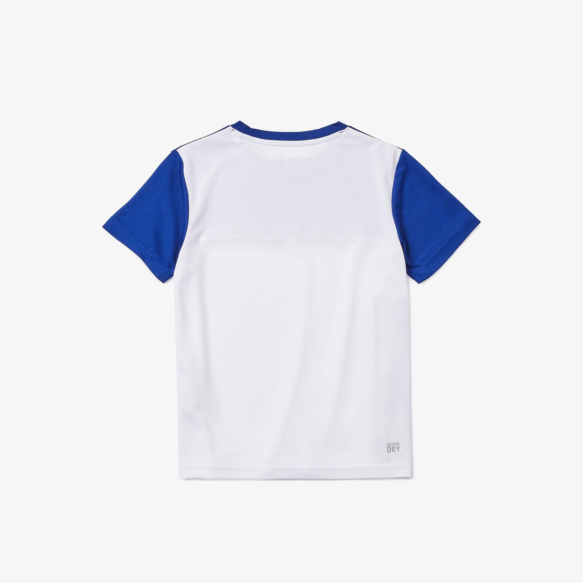 Lacoste Boys Colourblock Relaxed T-Shirt in Ivory