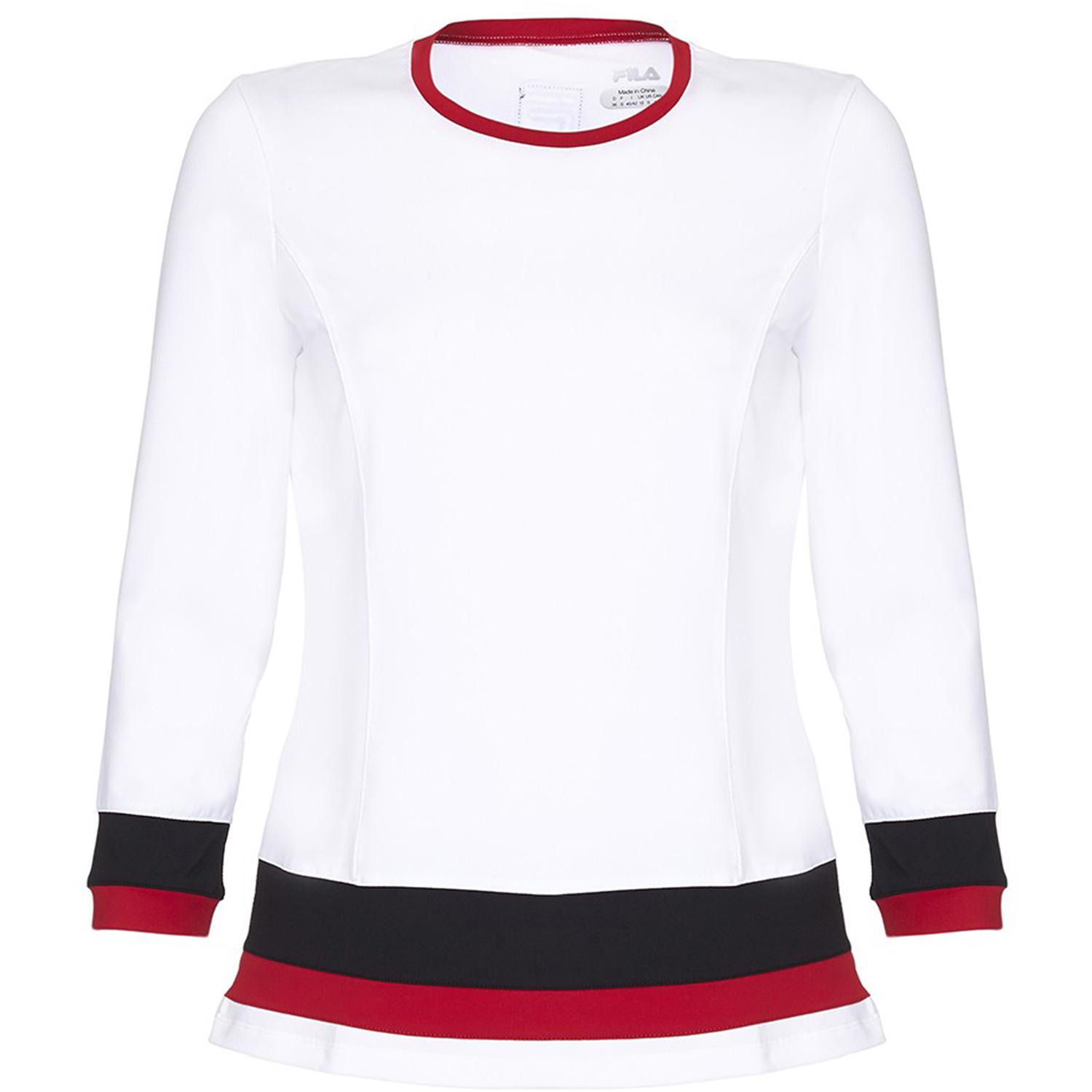 Fila Womens Heritage 3/4 Sleeve Top White