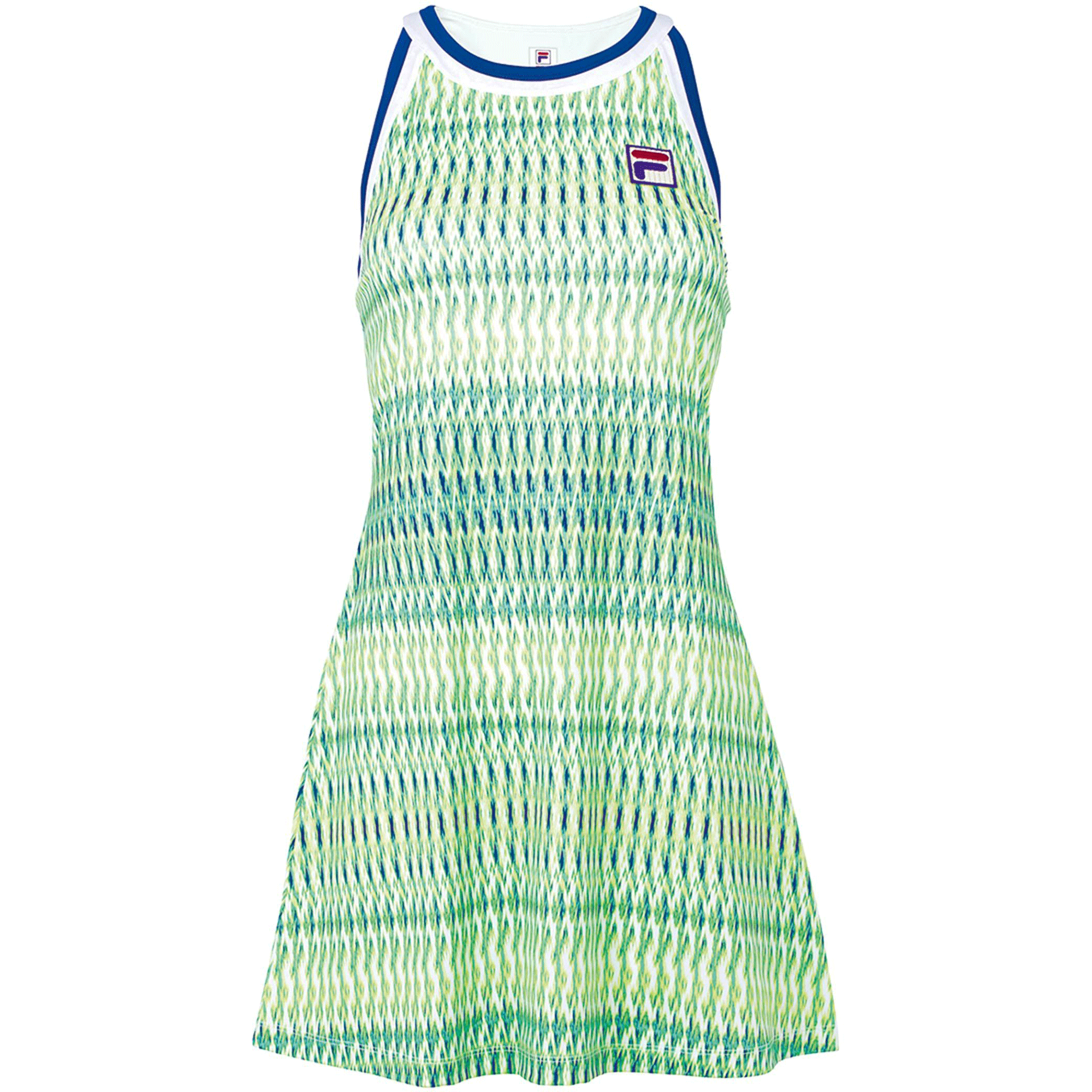 Haiku Romanschrijver Verwisselbaar Fila Womens Acqua Sole Tennis Halter Dress - Green/Blue - Tennisnuts.com