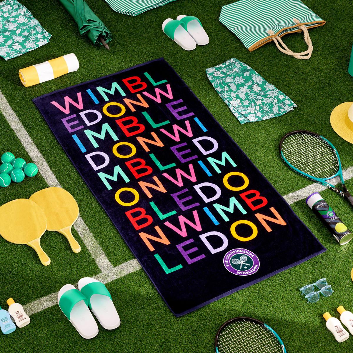 Christy Wimbledon Ace Beach Towel Multicoloured