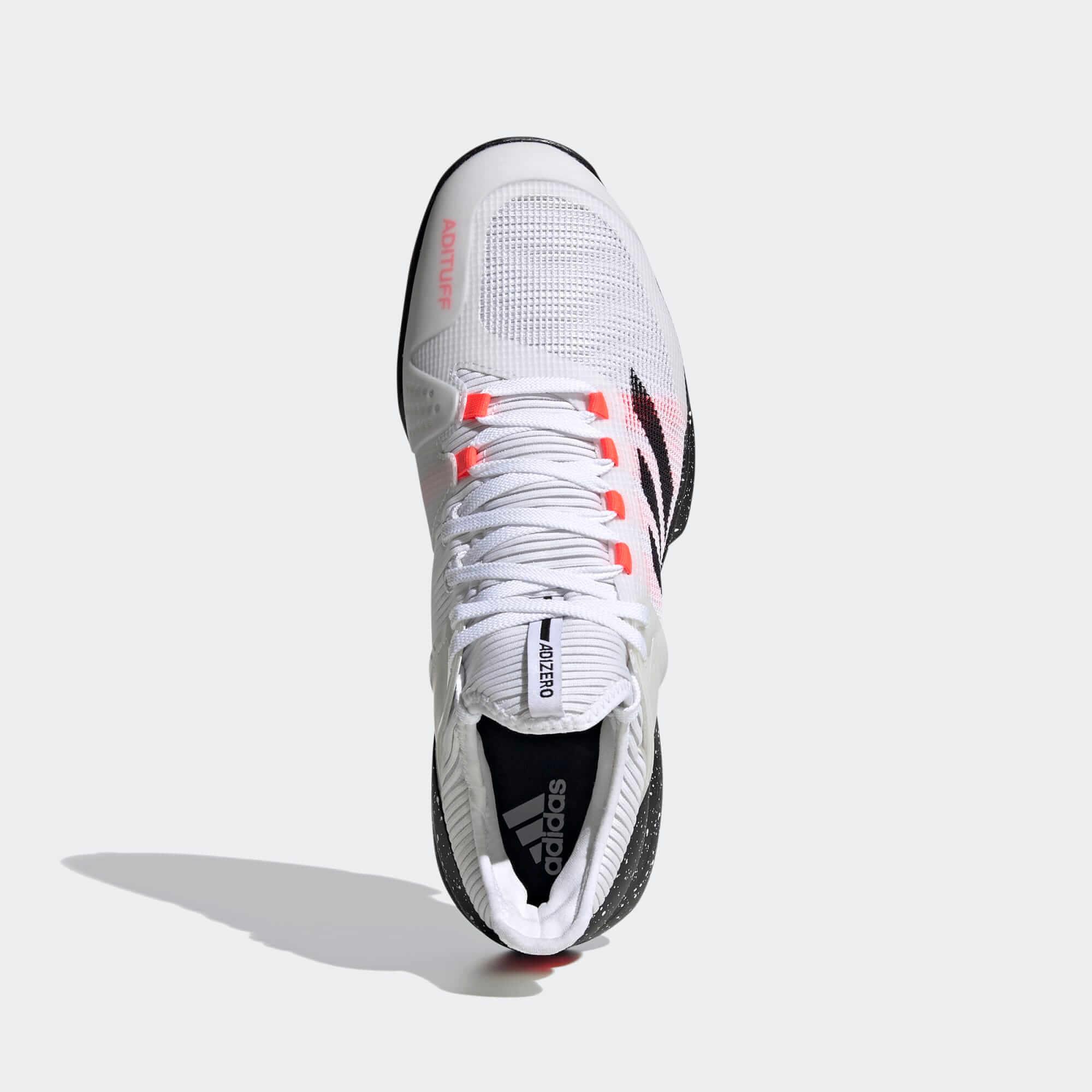 Adidas Mens Adizero Ubersonic 2 Tennis Shoes - White/Black/Pink